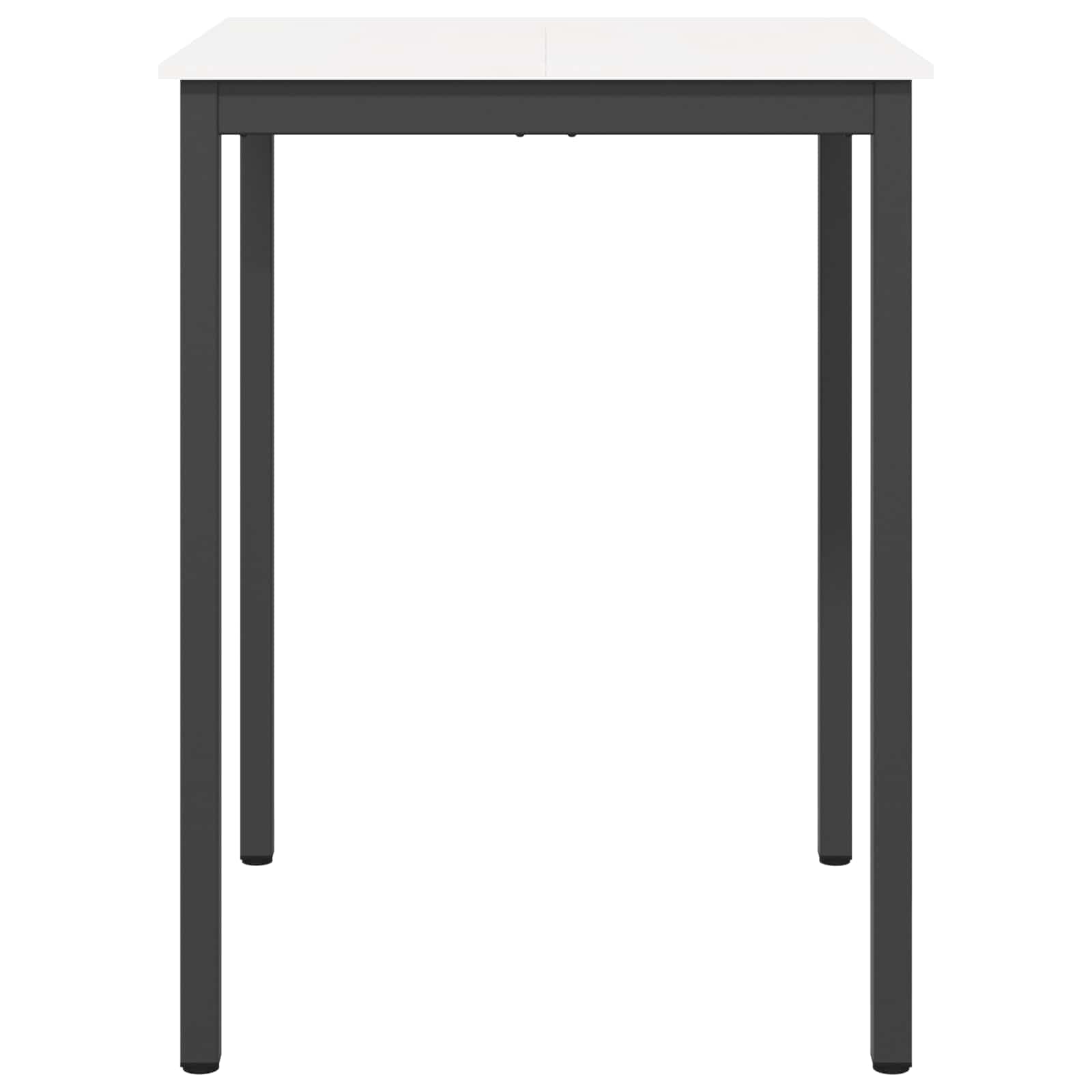 vidaXL Stół barowy Biały 80 x 80 x 105 cm Lite drewno sosnowe