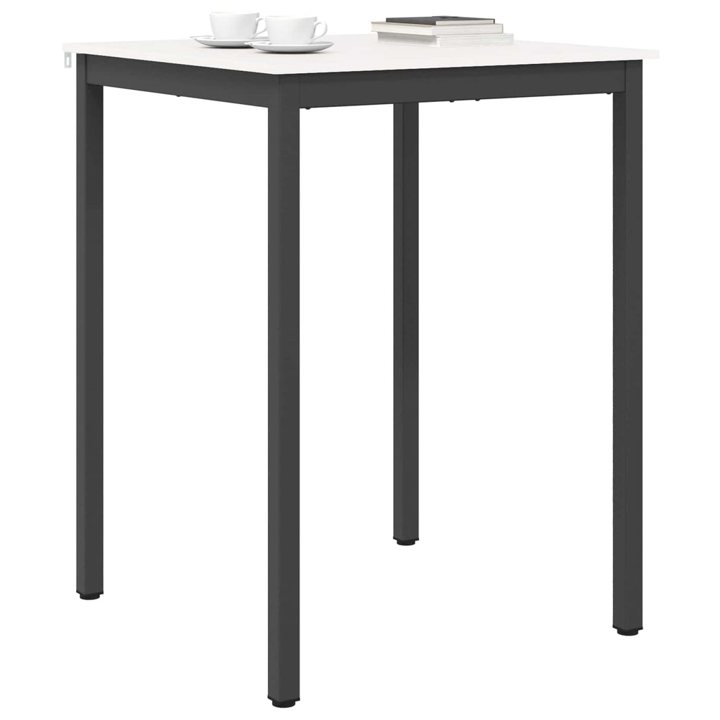 vidaXL Stół barowy Biały 80 x 80 x 105 cm Lite drewno sosnowe