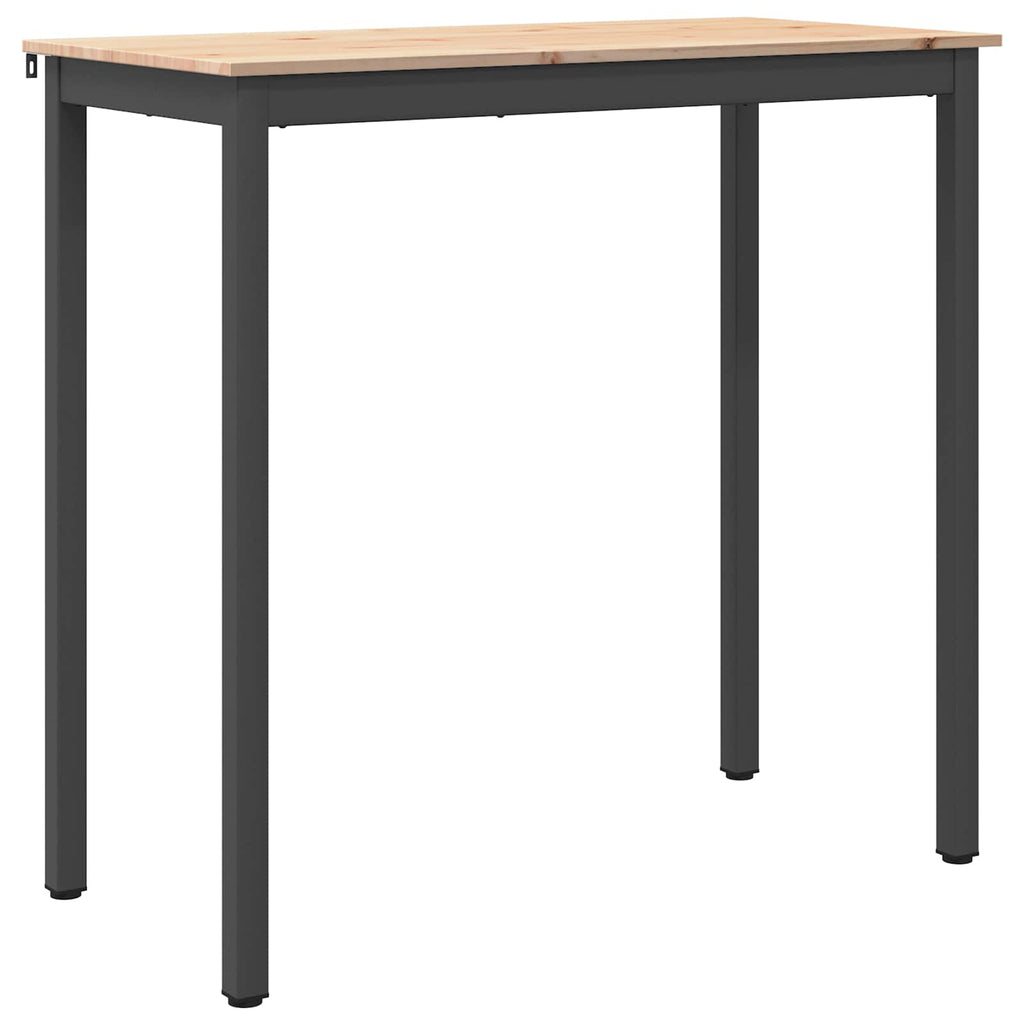 vidaXL Stół barowy Naturalny 110 x 55 x 105 cm Lite drewno sosnowe