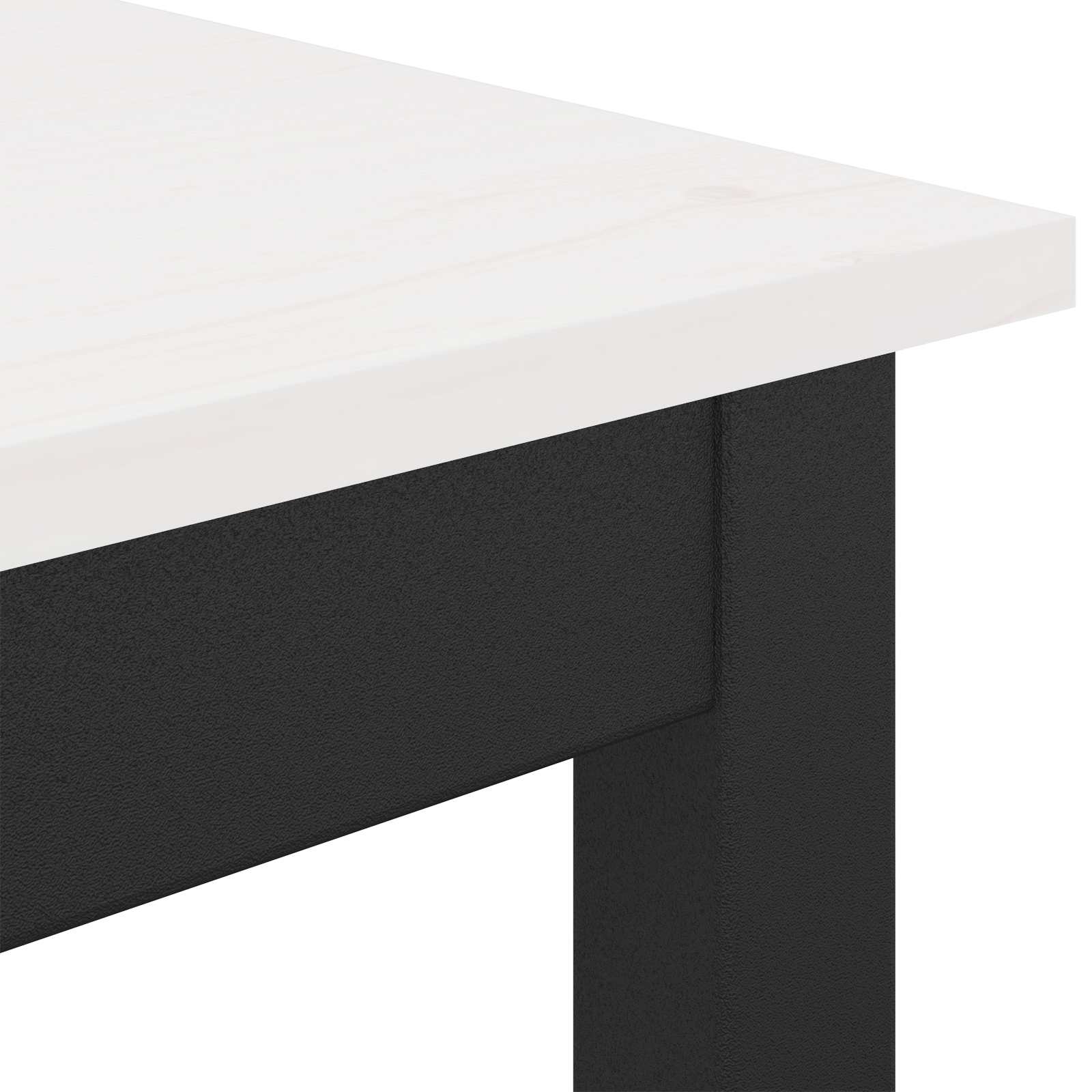 vidaXL Stół barowy Biały 110 x 55 x 105 cm Lite drewno sosnowe
