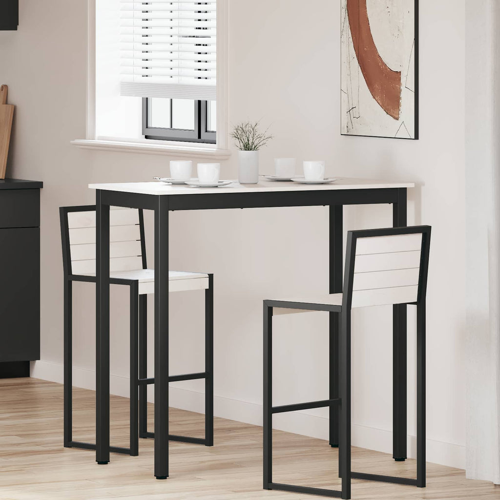 vidaXL Stół barowy Biały 110 x 55 x 105 cm Lite drewno sosnowe