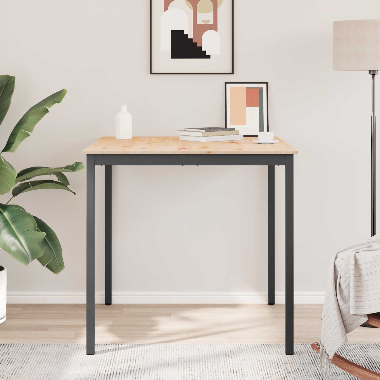 vidaXL Stół barowy Naturalny 110 x 110 x 105 cm Lite drewno sosnowe