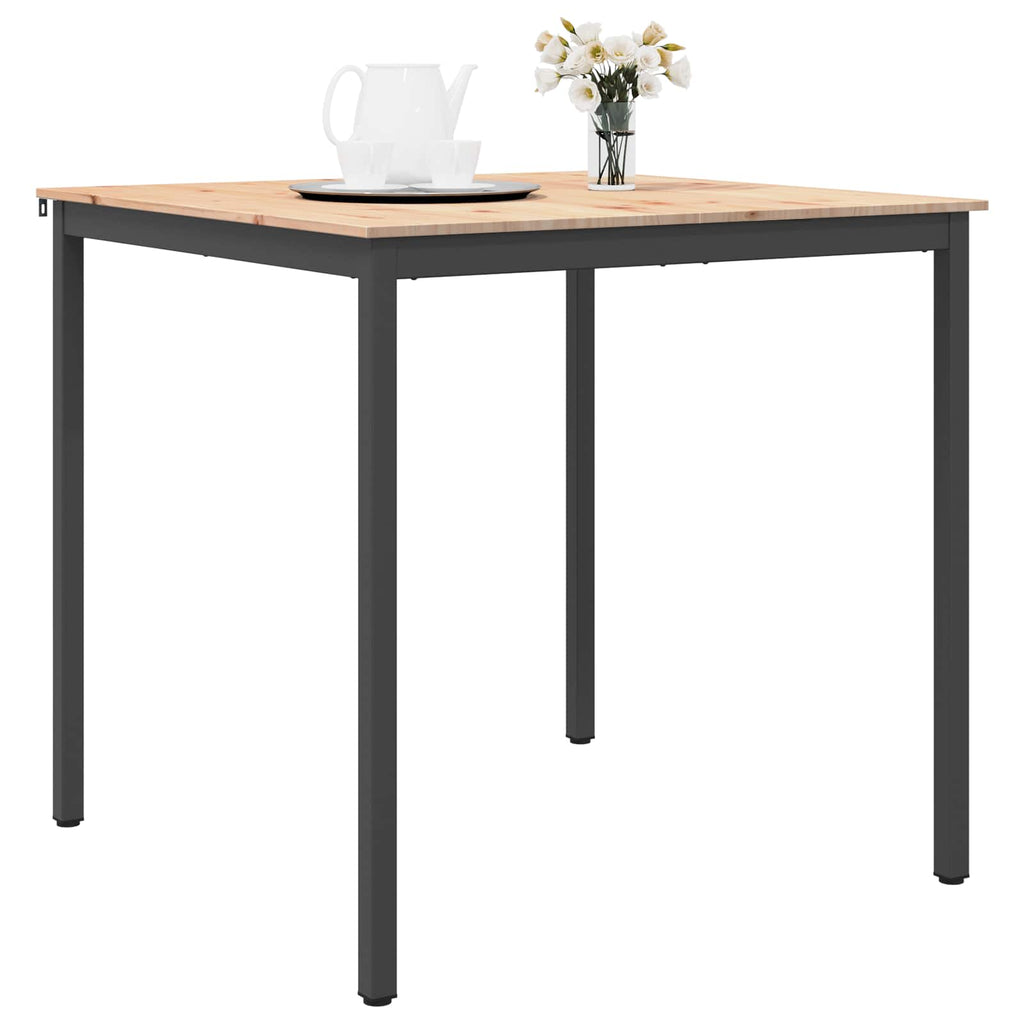 vidaXL Stół barowy Naturalny 110 x 110 x 105 cm Lite drewno sosnowe