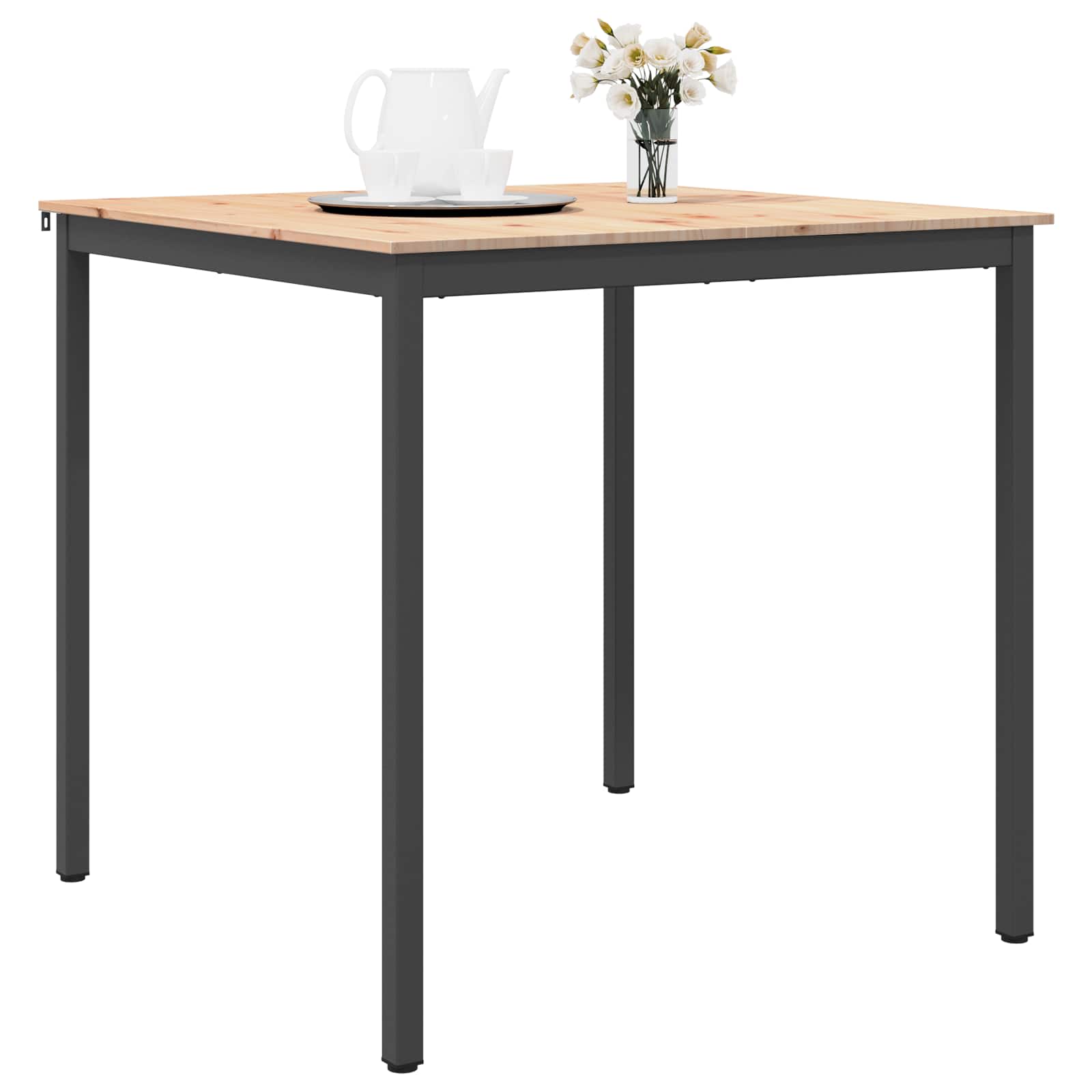 vidaXL Stół barowy Naturalny 110 x 110 x 105 cm Lite drewno sosnowe