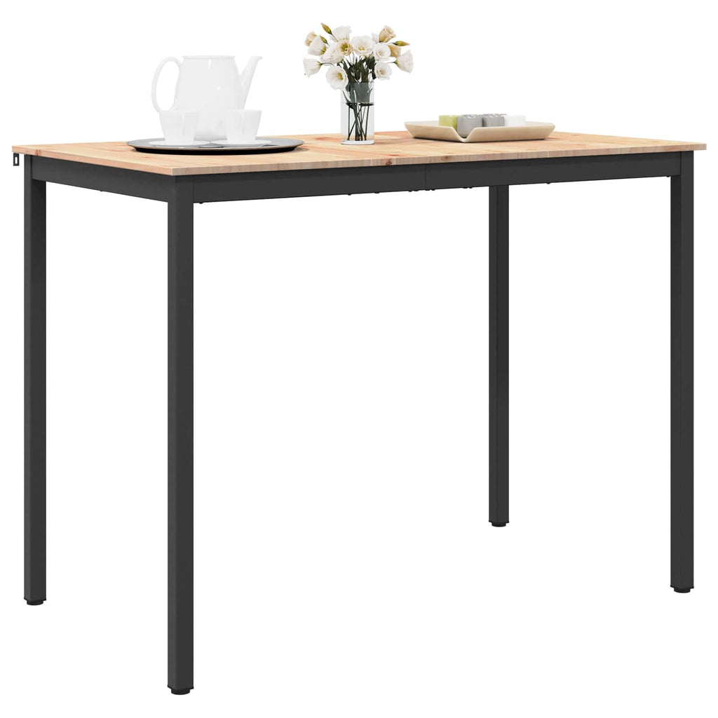 vidaXL Stół barowy Naturalny 140 x 80 x 105 cm Lite drewno sosnowe