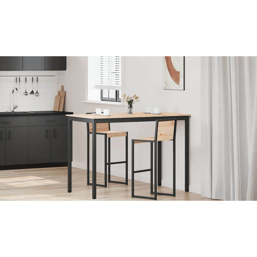 vidaXL Stół barowy Naturalny 150 x 80 x 105 cm Lite drewno sosnowe