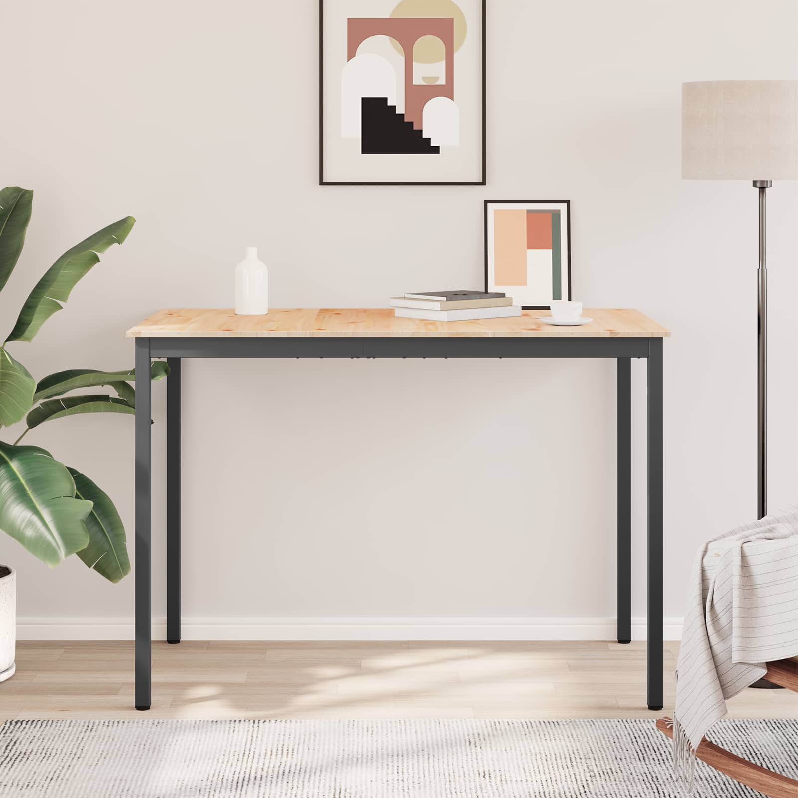 vidaXL Stół barowy Naturalny 150 x 80 x 105 cm Lite drewno sosnowe