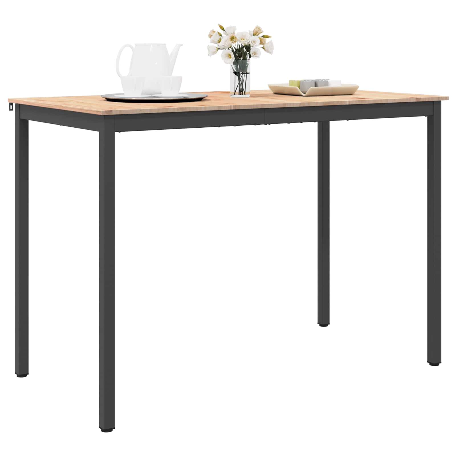 vidaXL Stół barowy Naturalny 150 x 80 x 105 cm Lite drewno sosnowe