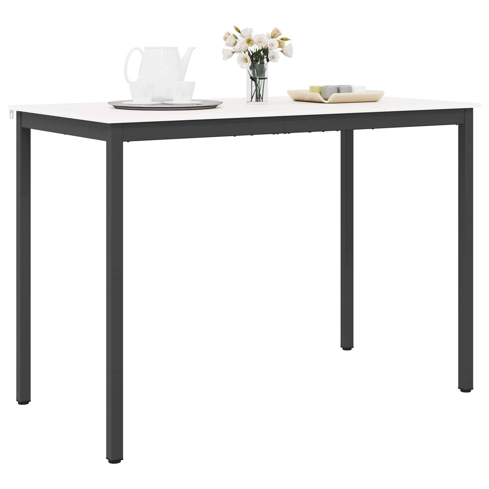 vidaXL Stół barowy Biały 150 x 80 x 105 cm Lite drewno sosnowe
