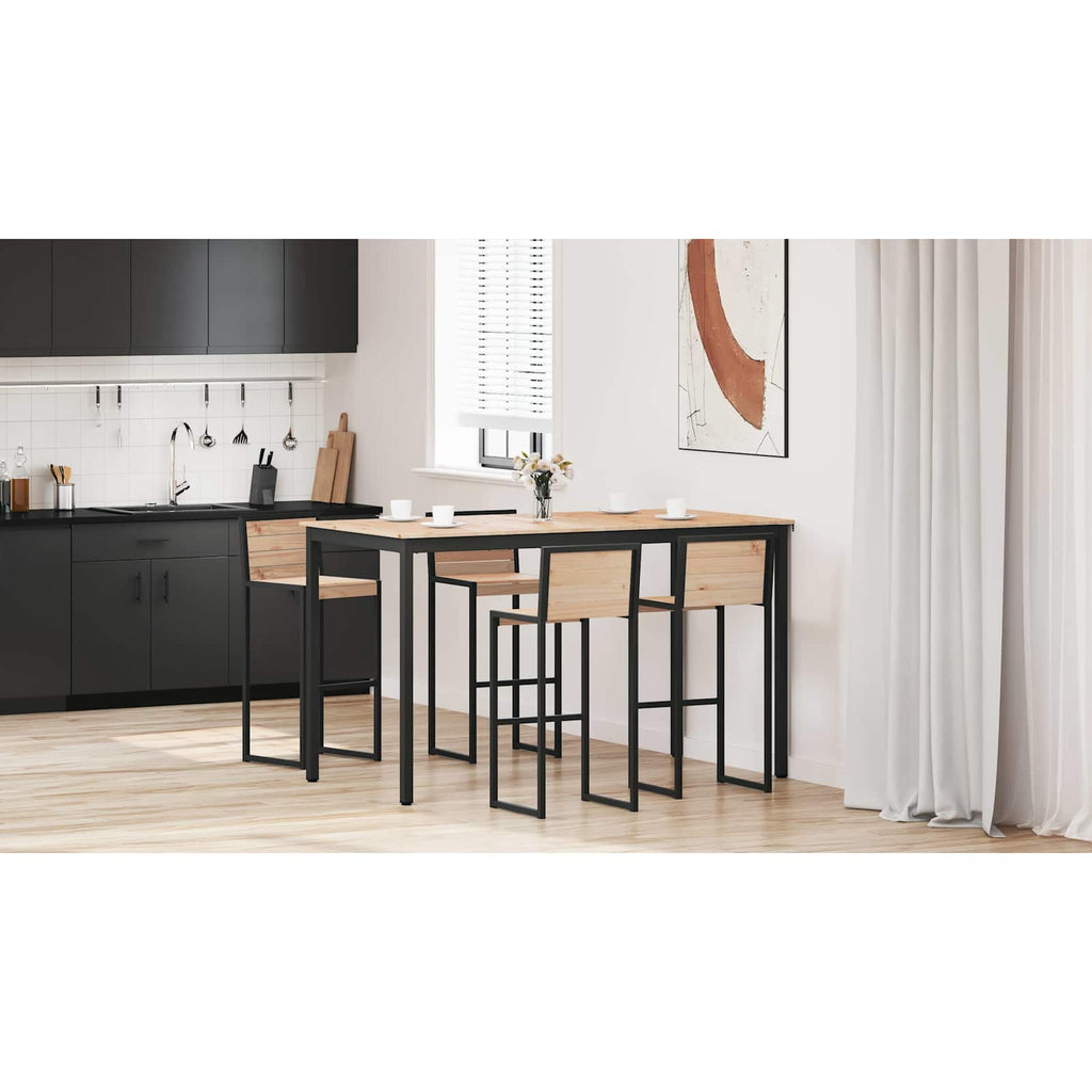 vidaXL Stół barowy Naturalny 180 x 90 x 105 cm Lite drewno sosnowe