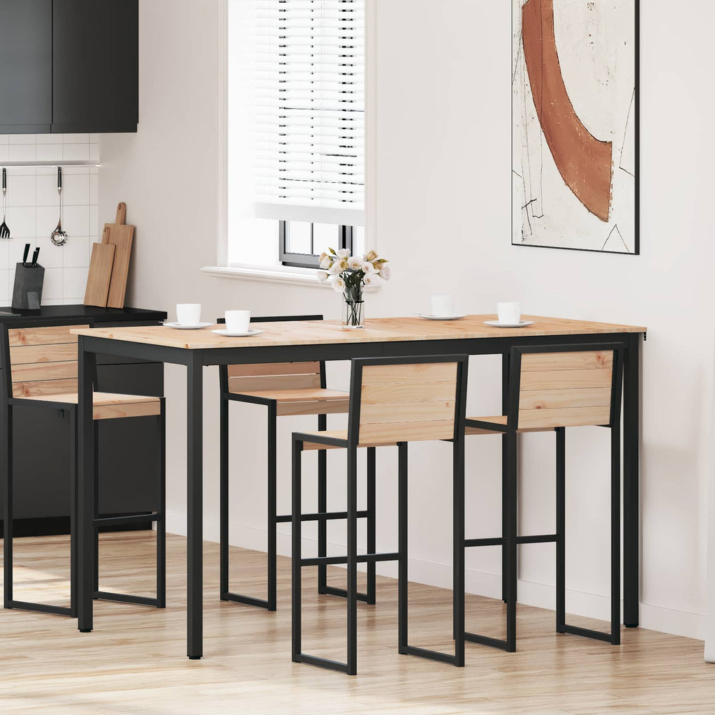 vidaXL Stół barowy Naturalny 180 x 90 x 105 cm Lite drewno sosnowe