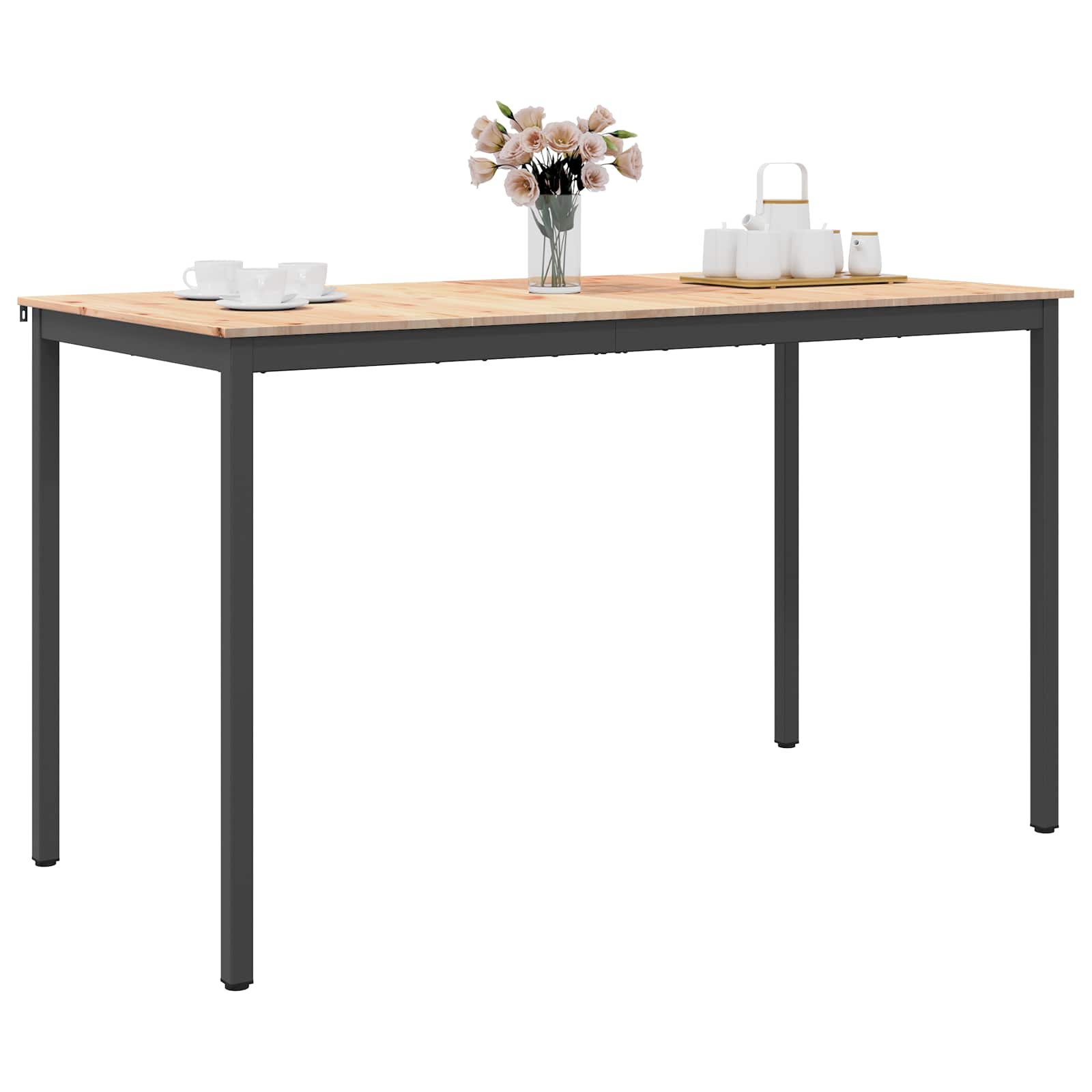 vidaXL Stół barowy Naturalny 180 x 90 x 105 cm Lite drewno sosnowe