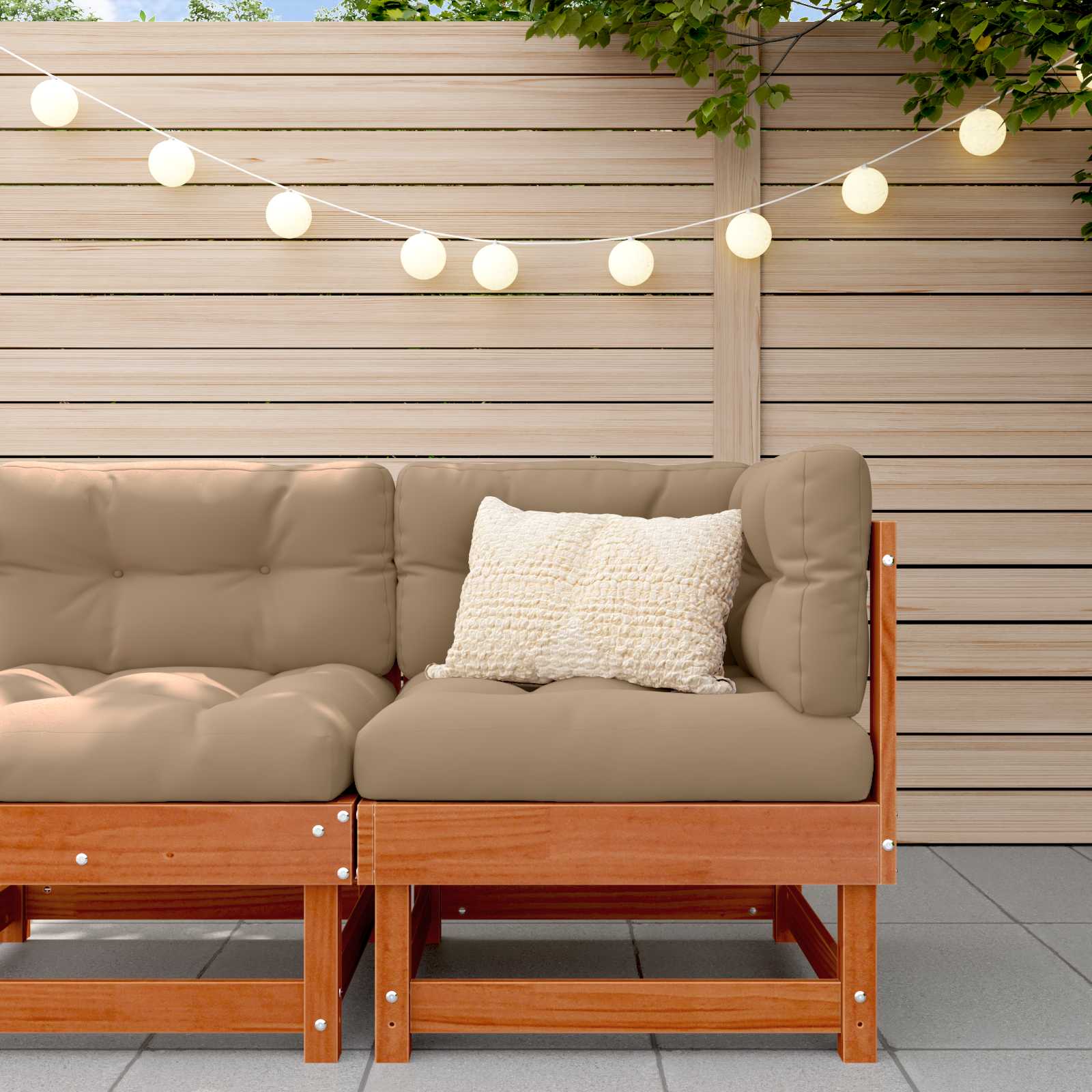 vidaXL Sofa narożna do ogrodu Lite drewno sosnowe