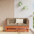 vidaXL 2 pcs Sofa narożna do ogrodu Lite drewno sosnowe Woskowy Brąz