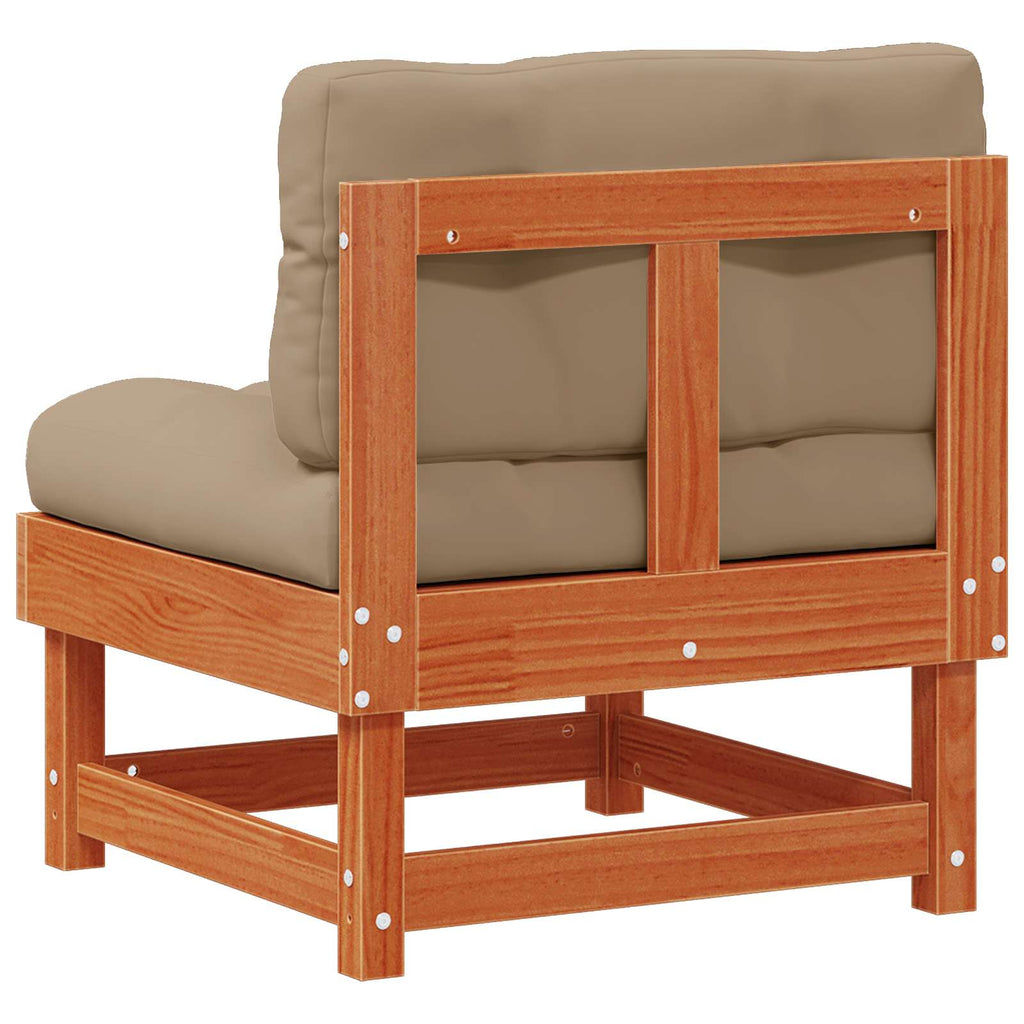 vidaXL Sofa Środkowa do Ogrodu Lite drewno sosnowe Woskowy Brąz