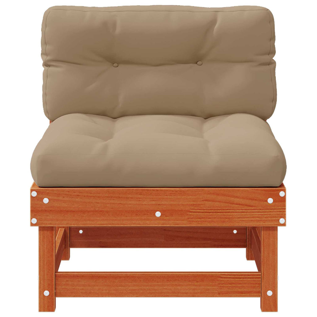 vidaXL Sofa Środkowa do Ogrodu Lite drewno sosnowe Woskowy Brąz