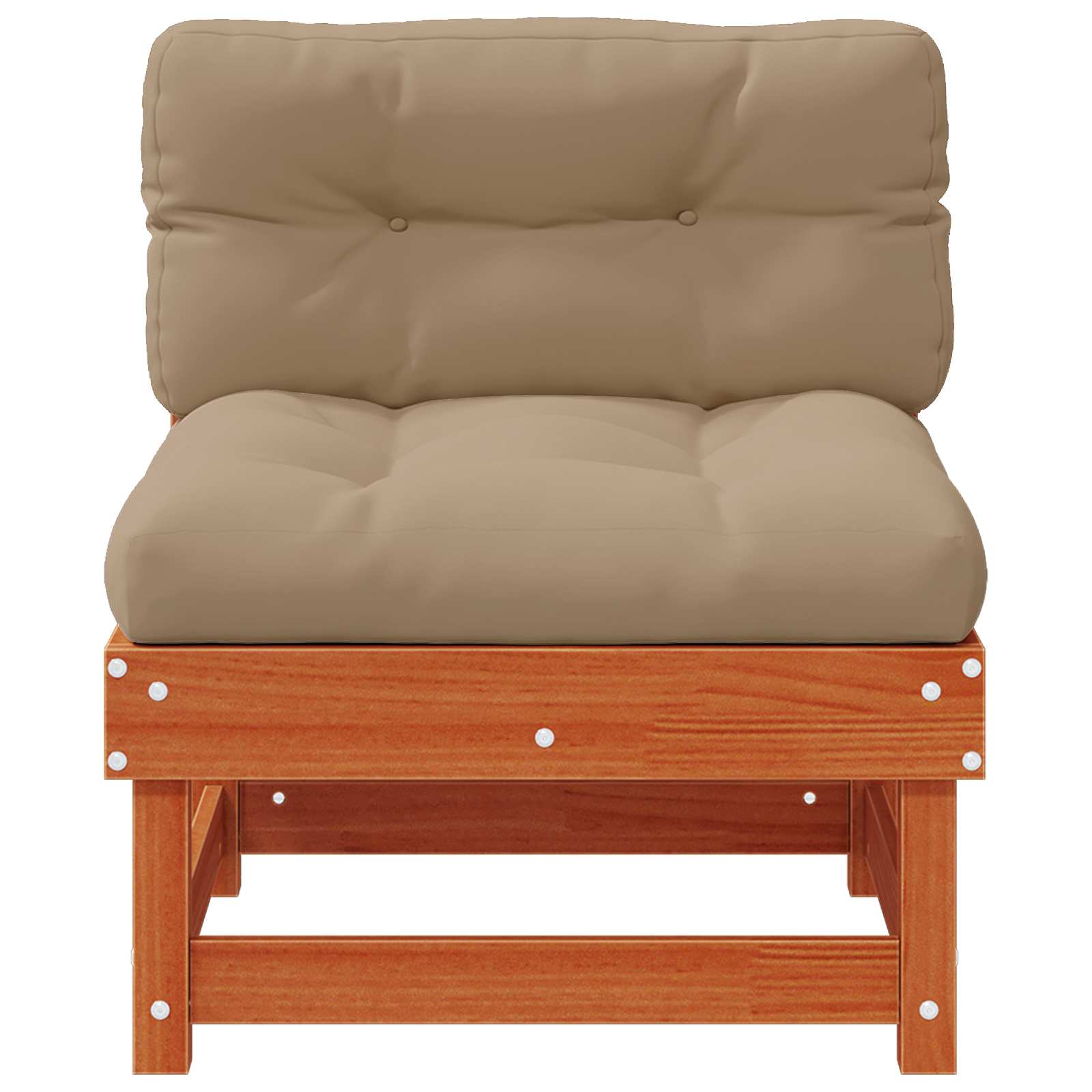 vidaXL Sofa Środkowa do Ogrodu Lite drewno sosnowe Woskowy Brąz