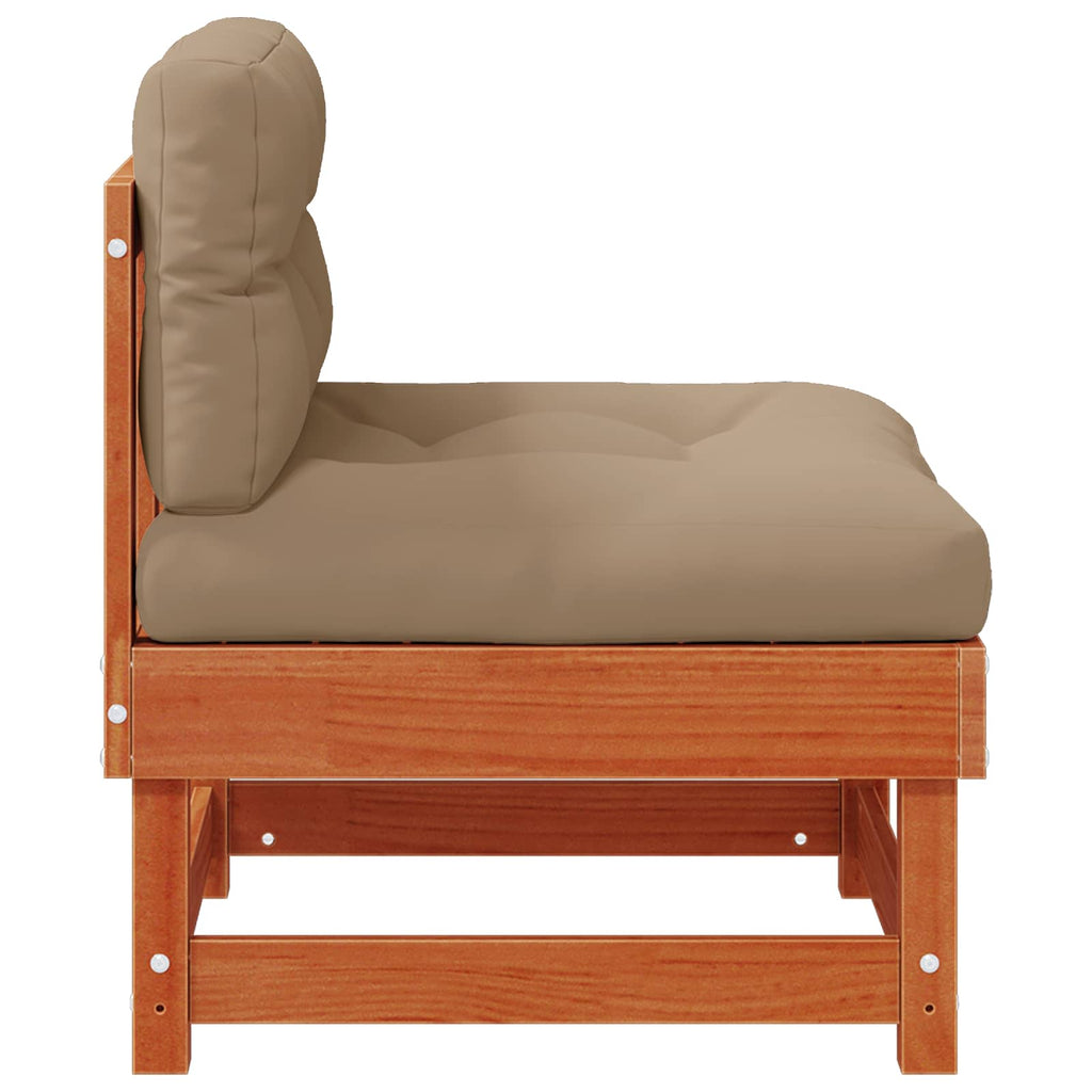 vidaXL Sofa Środkowa do Ogrodu Lite drewno sosnowe Woskowy Brąz