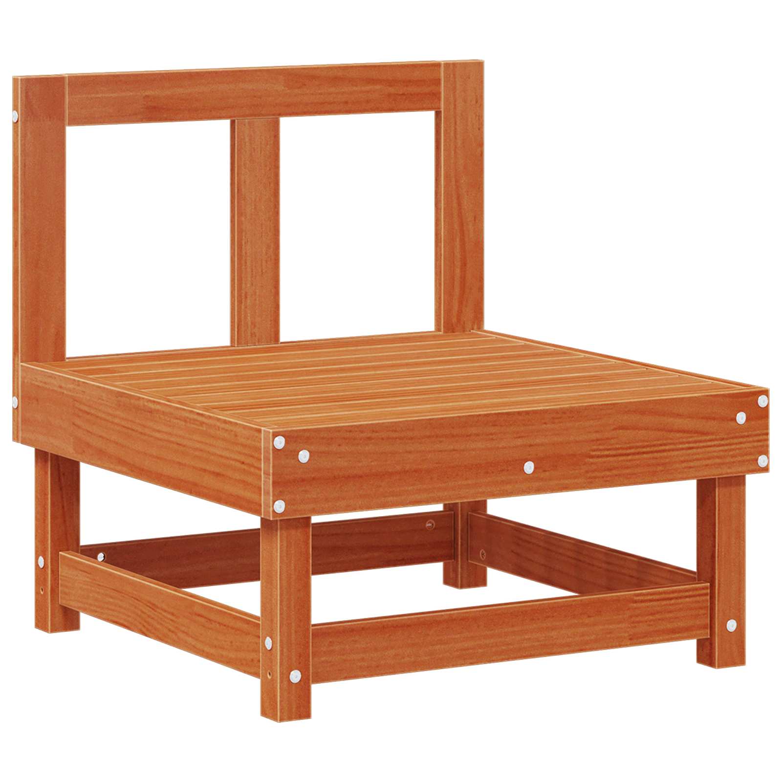 vidaXL Sofa Środkowa do Ogrodu Lite drewno sosnowe Woskowy Brąz