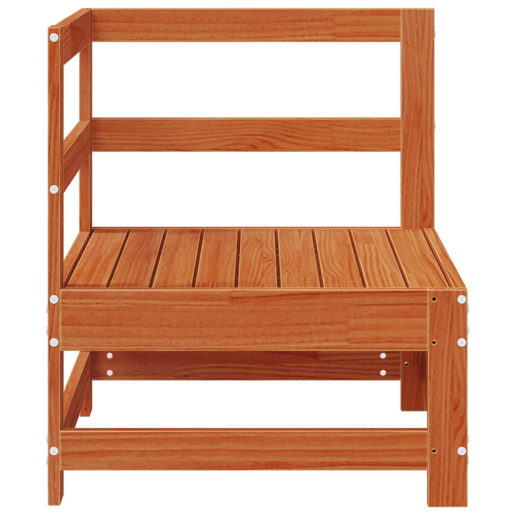 vidaXL Sofa narożna do ogrodu Lite drewno sosnowe Woskowy Brąz