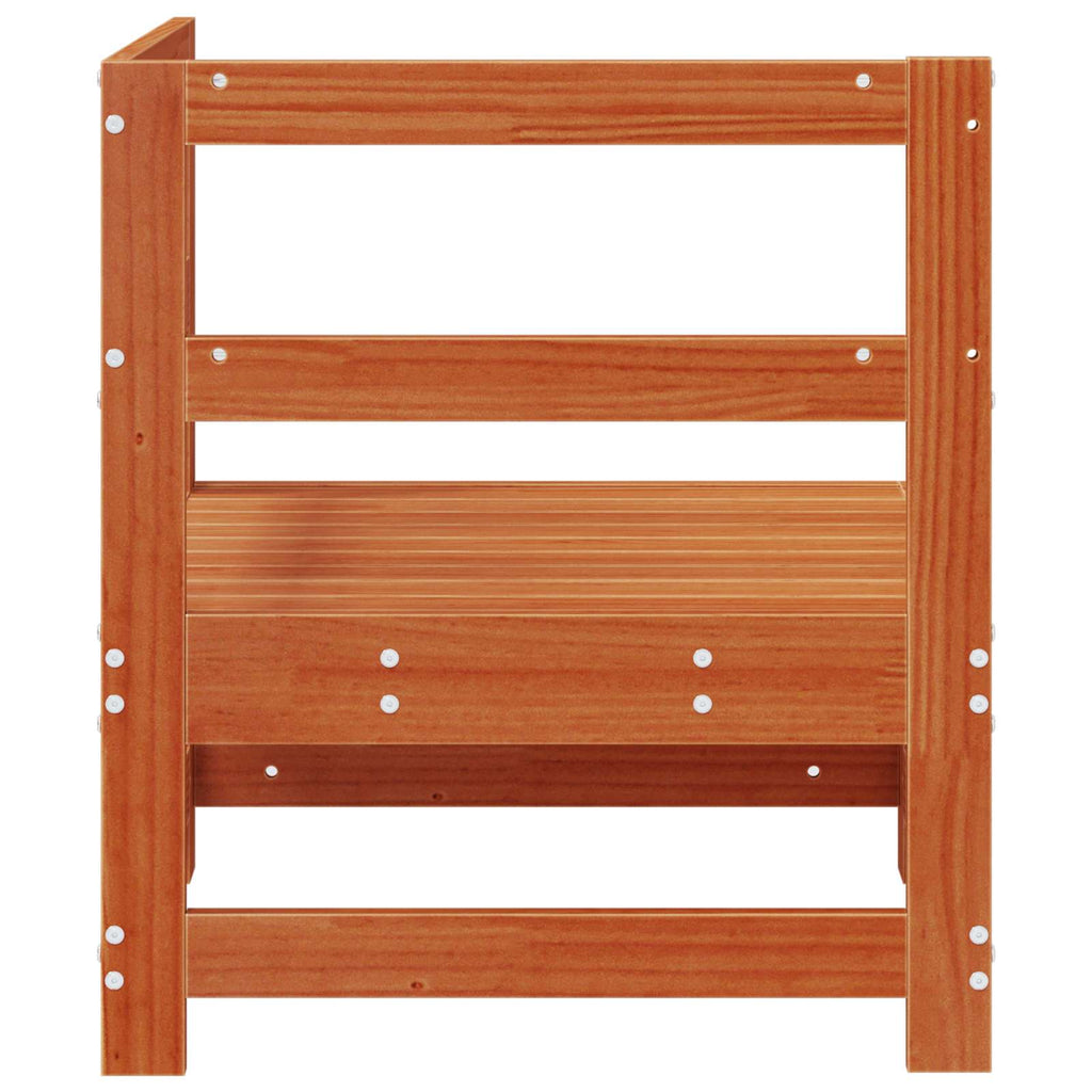 vidaXL Sofa narożna do ogrodu Lite drewno sosnowe Woskowy Brąz
