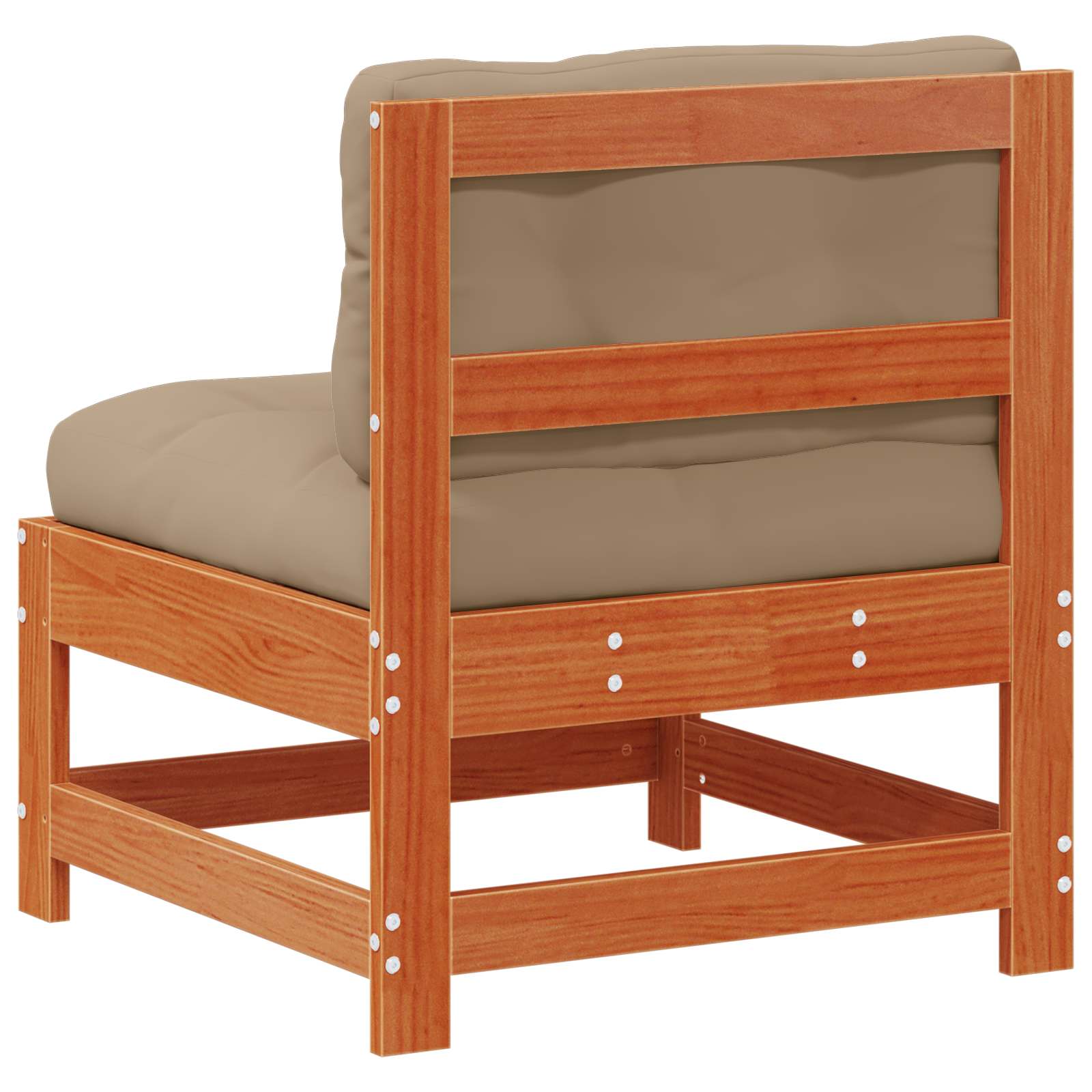 vidaXL Sofa Środkowa do Ogrodu Lite drewno sosnowe Woskowany brąz