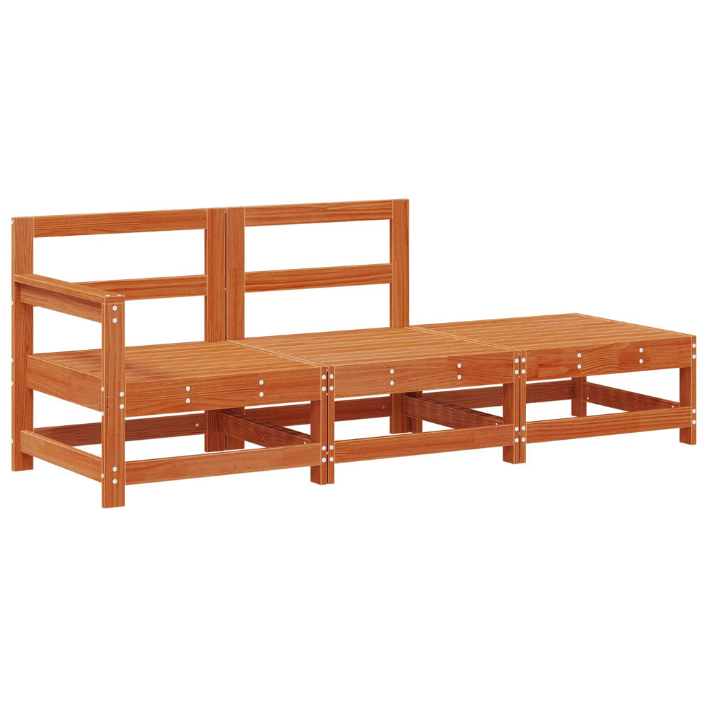 vidaXL Zestaw sof narożnych Woskowany brąz 190 x 62 x 70,5 cm