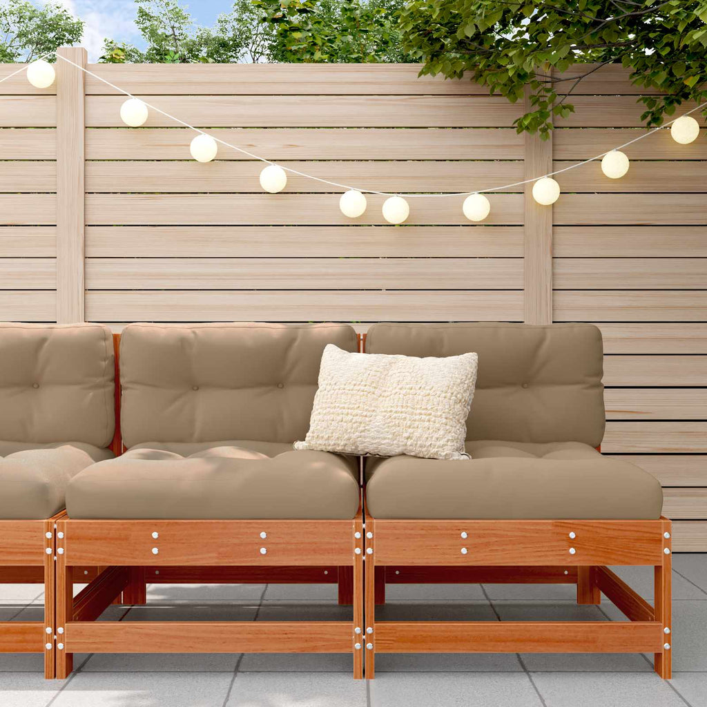vidaXL Sofa Środkowa do Ogrodu Lite drewno sosnowe Woskowy Brąz