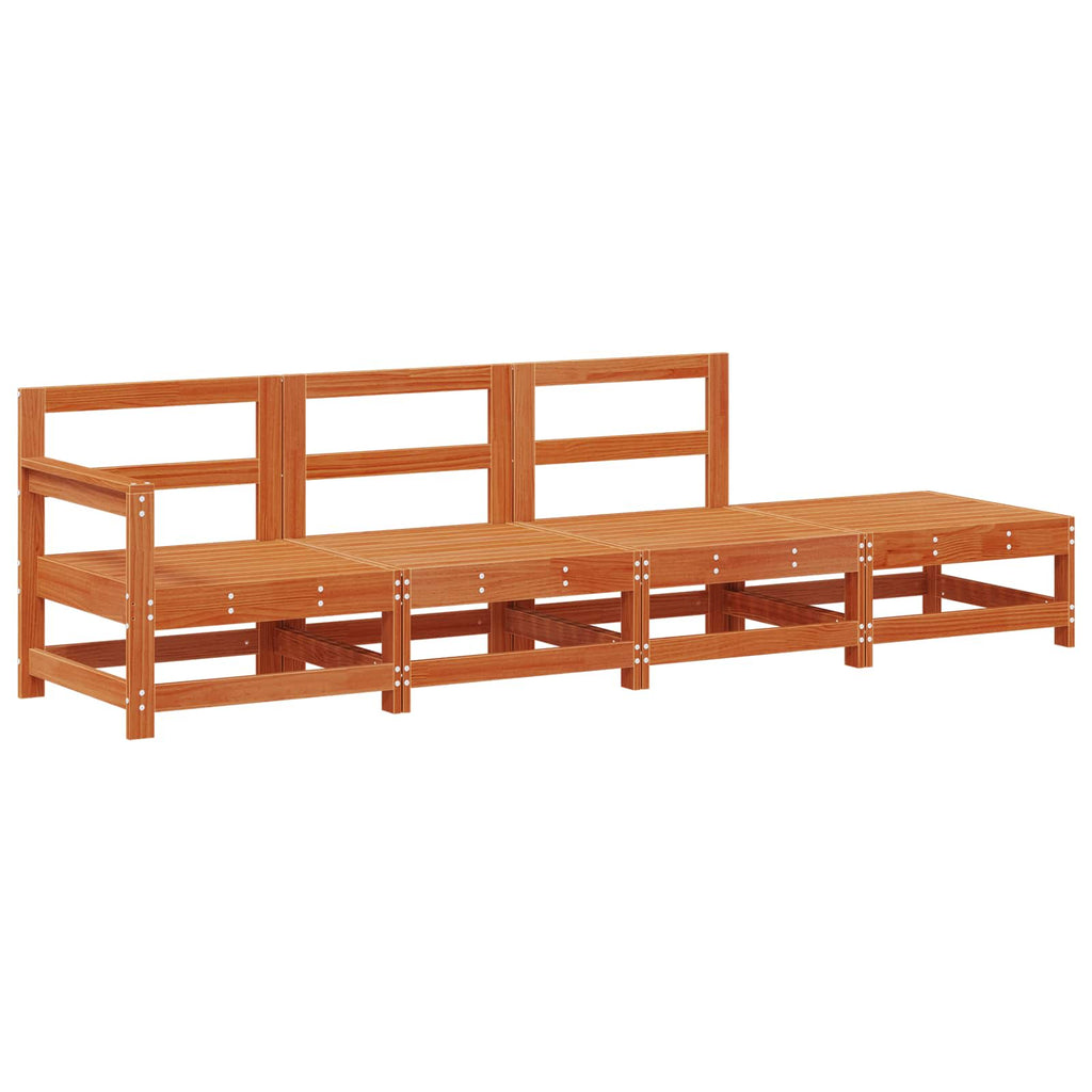 vidaXL Zestaw sof narożnych Woskowy Brąz 252 x 62 x 70,5 cm