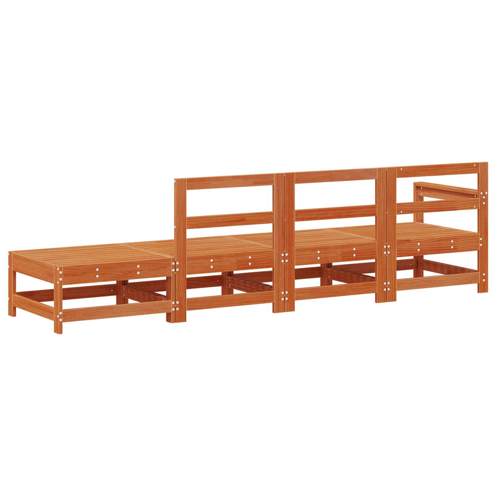 vidaXL Zestaw sof narożnych Woskowy Brąz 252 x 62 x 70,5 cm