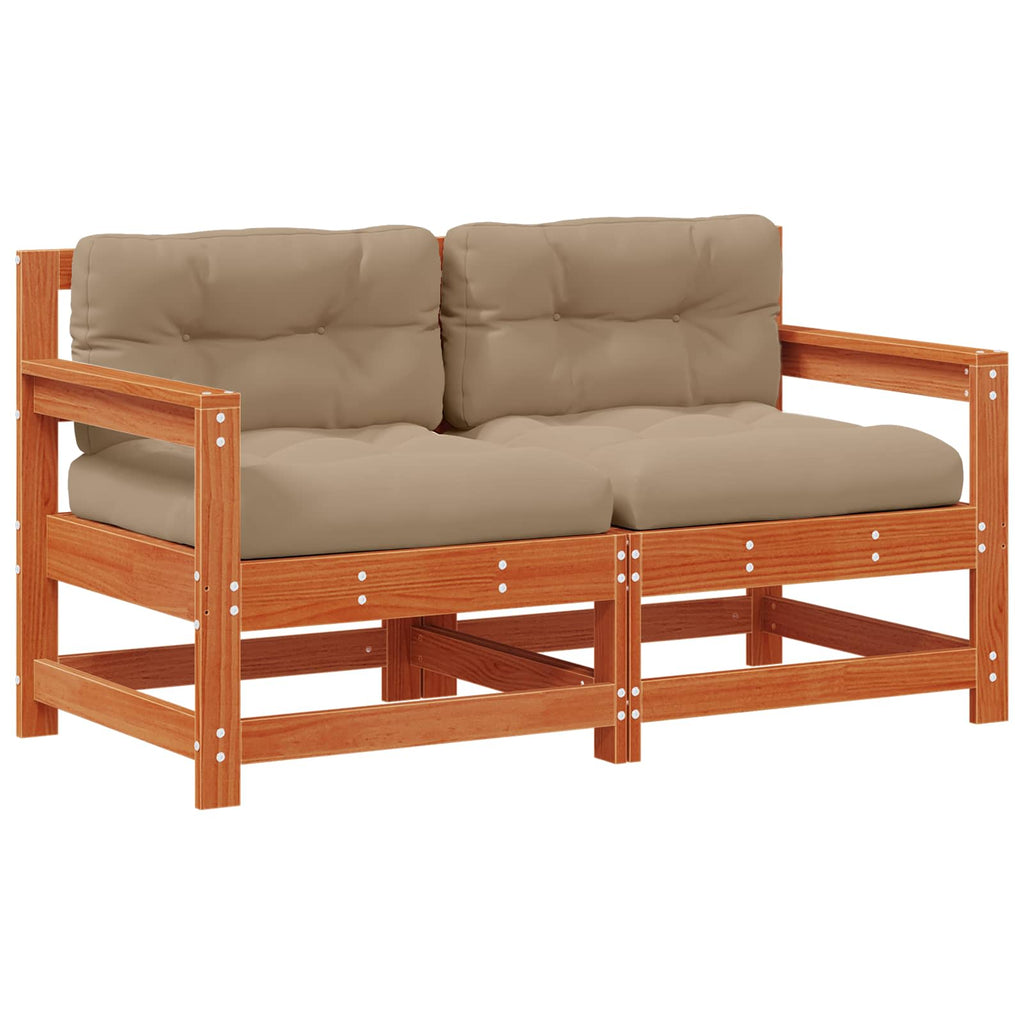 vidaXL 2 Sztuka Sofa narożna do ogrodu Lite drewno sosnowe