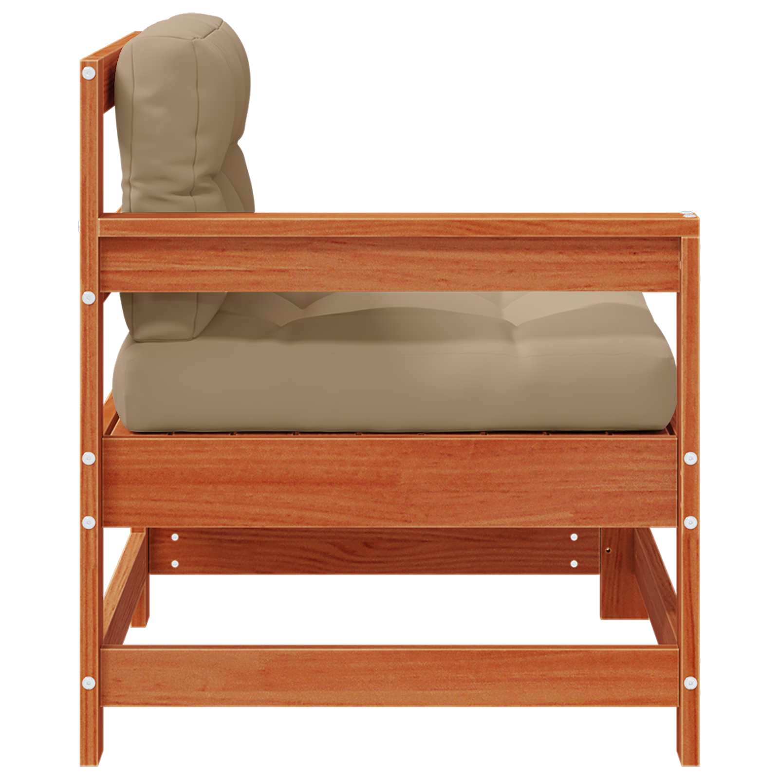 vidaXL 2 Sztuka Sofa narożna do ogrodu Lite drewno sosnowe