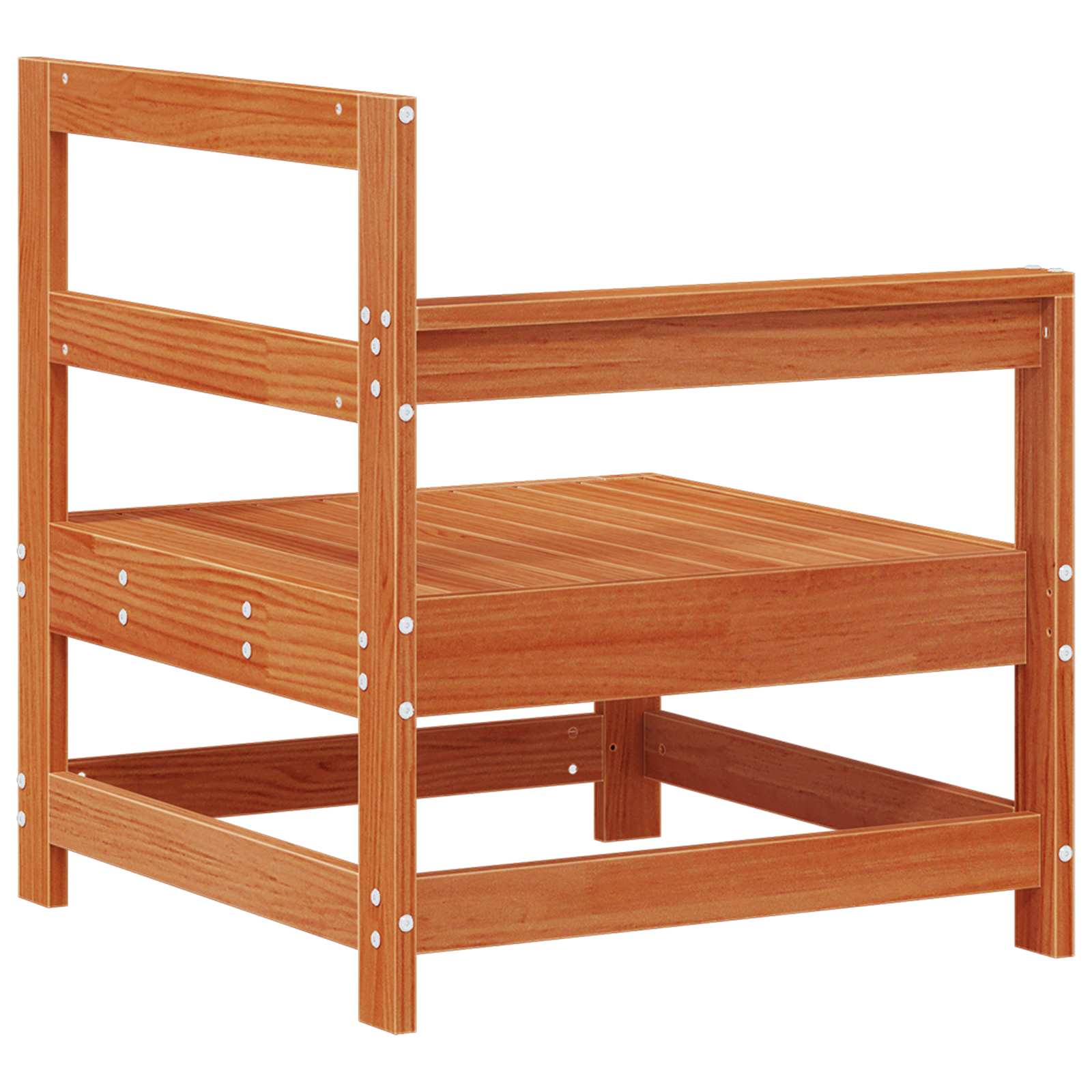 vidaXL Sofa narożna do ogrodu Lite drewno sosnowe Woskowy Brąz
