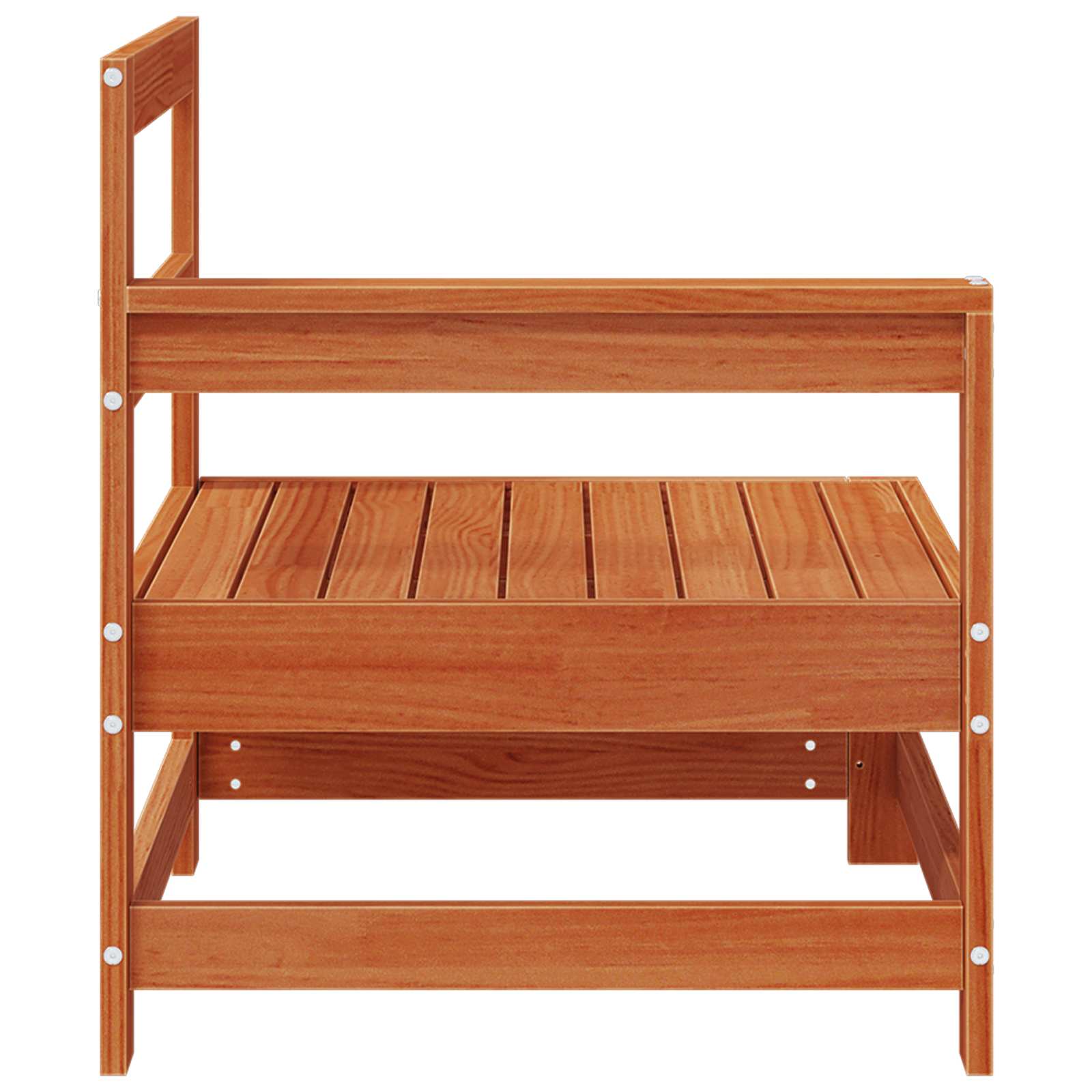 vidaXL Sofa narożna do ogrodu Lite drewno sosnowe Woskowy Brąz