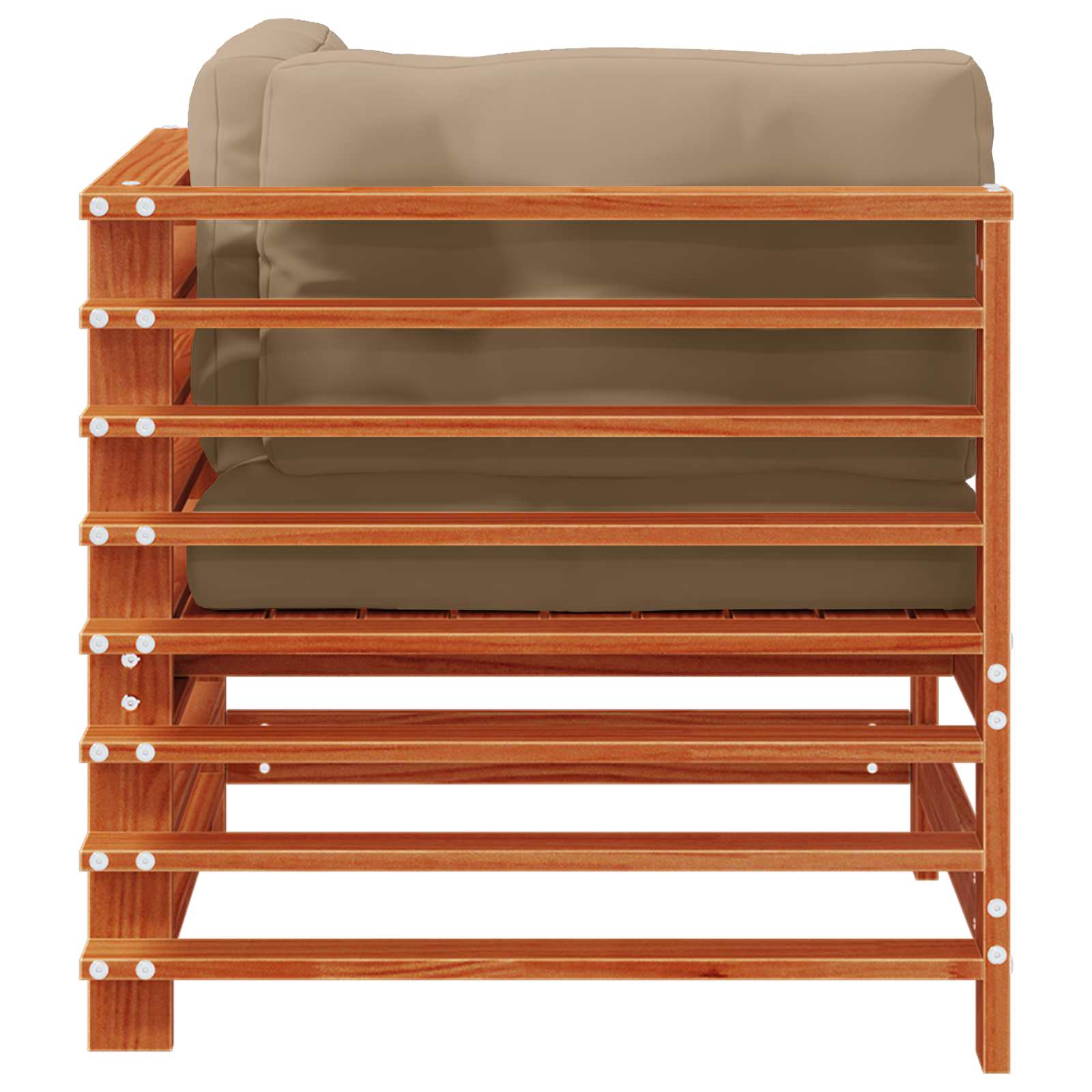 vidaXL Sofa narożna do ogrodu Lite drewno sosnowe Woskowy Brąz