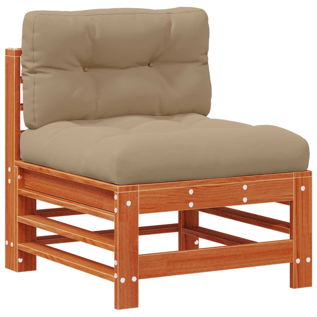 vidaXL Sofa Środkowa do Ogrodu Lite drewno sosnowe Woskowy Brąz