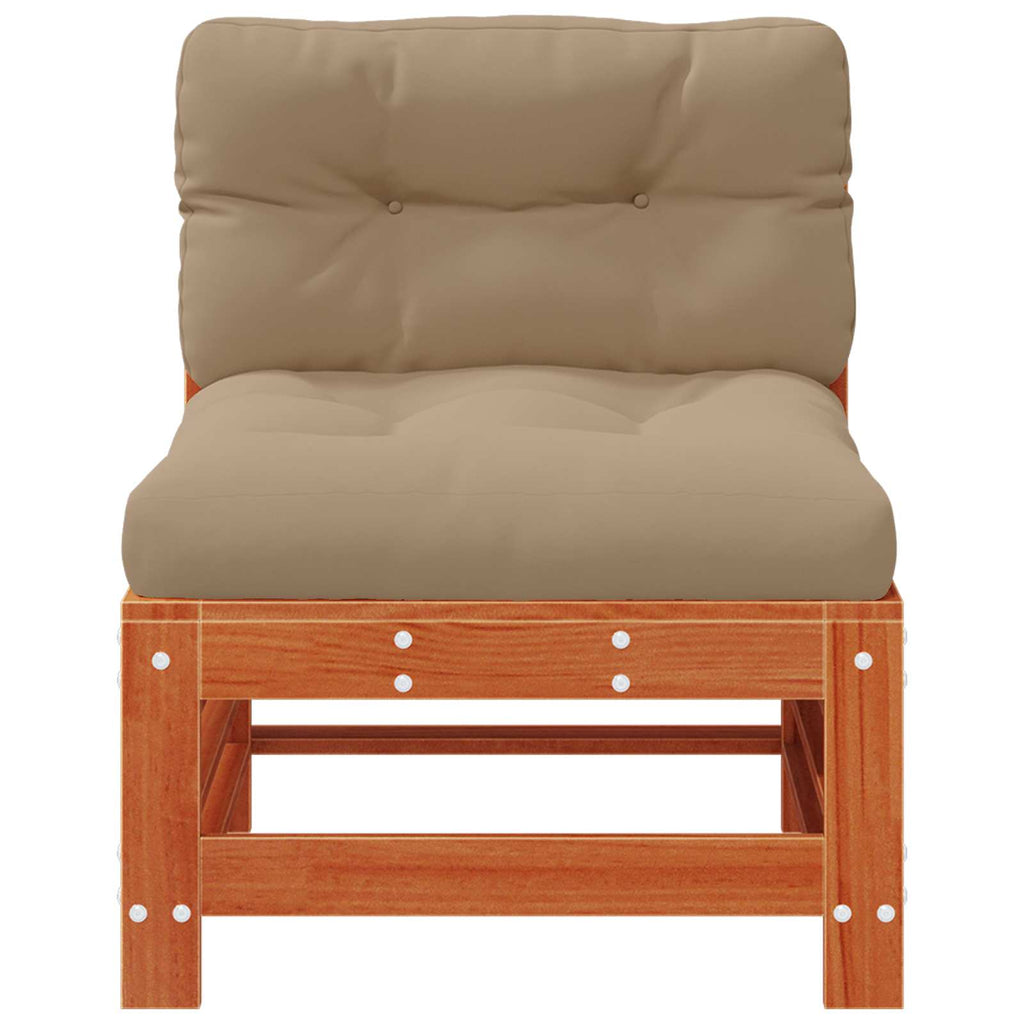 vidaXL Sofa Środkowa do Ogrodu Lite drewno sosnowe Woskowy Brąz