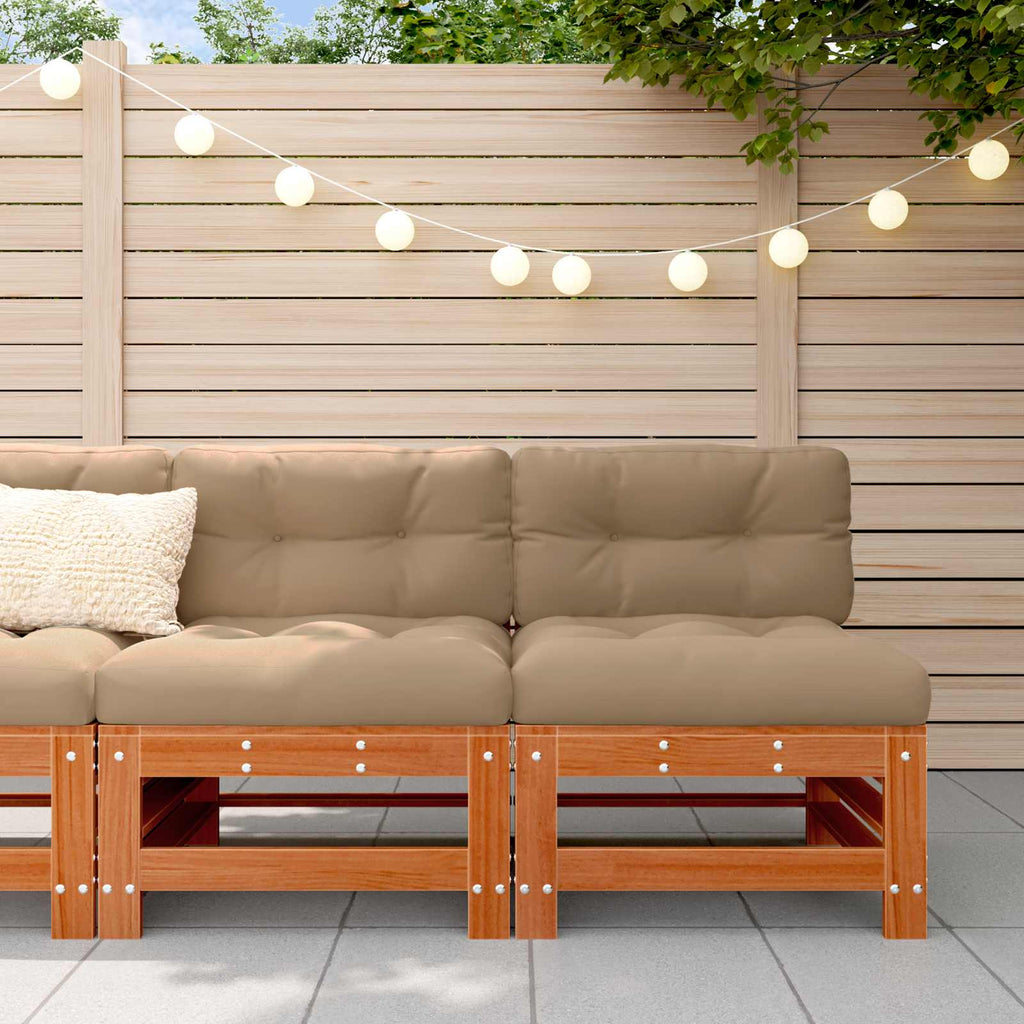 vidaXL Sofa Środkowa do Ogrodu Lite drewno sosnowe Woskowy Brąz