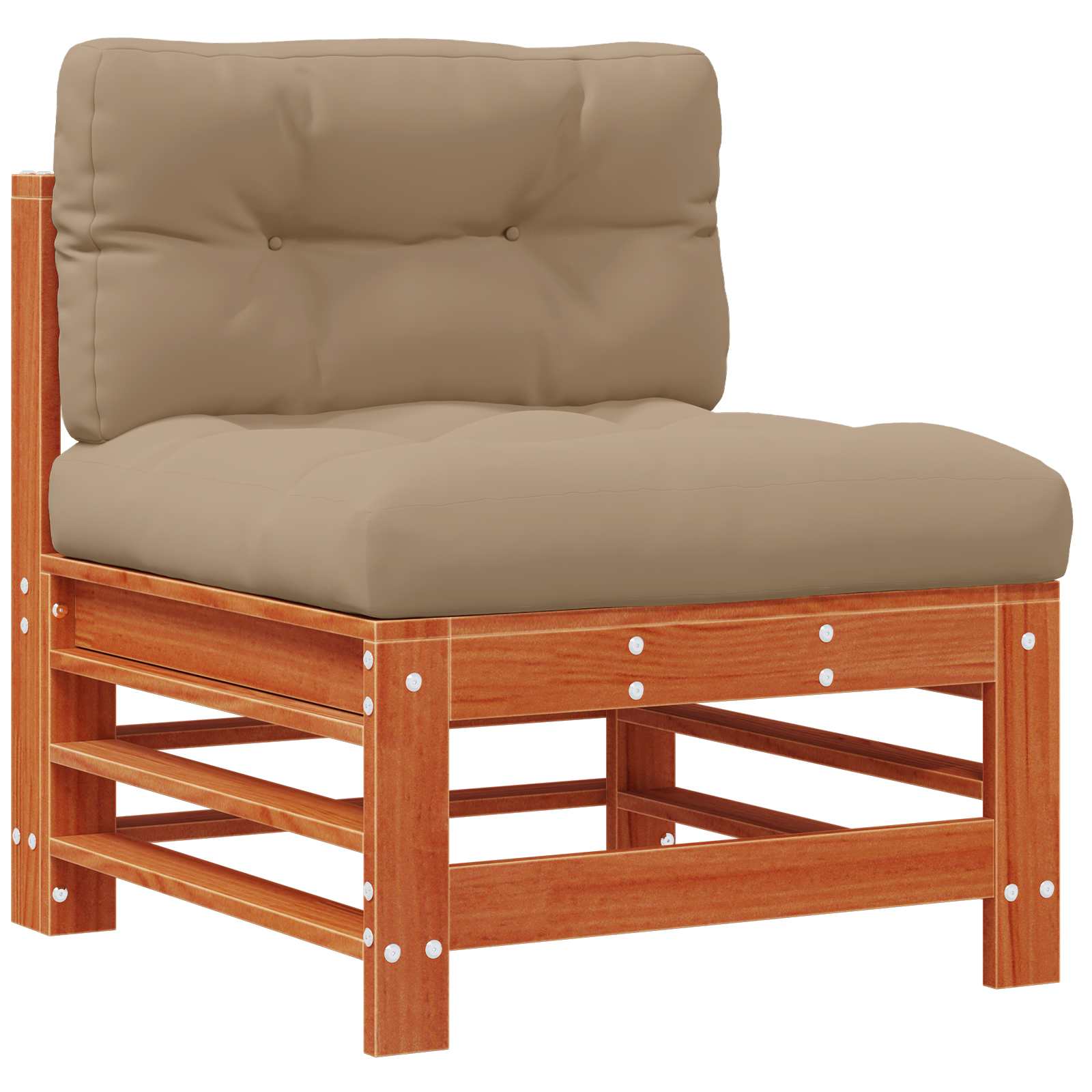 vidaXL Sofa Środkowa do Ogrodu Lite drewno sosnowe Woskowy Brąz