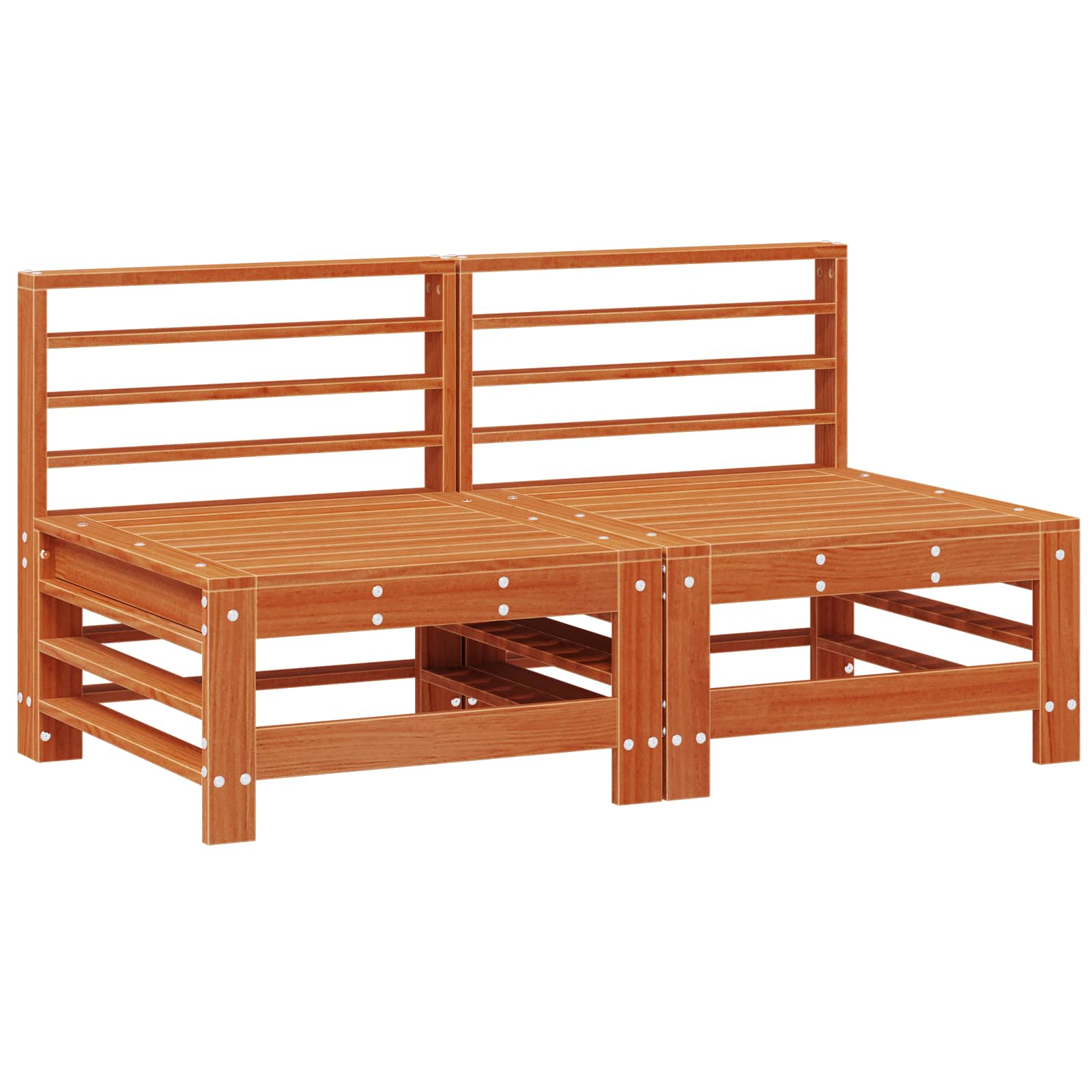 vidaXL Sofa Środkowa do Ogrodu Lite drewno sosnowe Woskowy Brąz