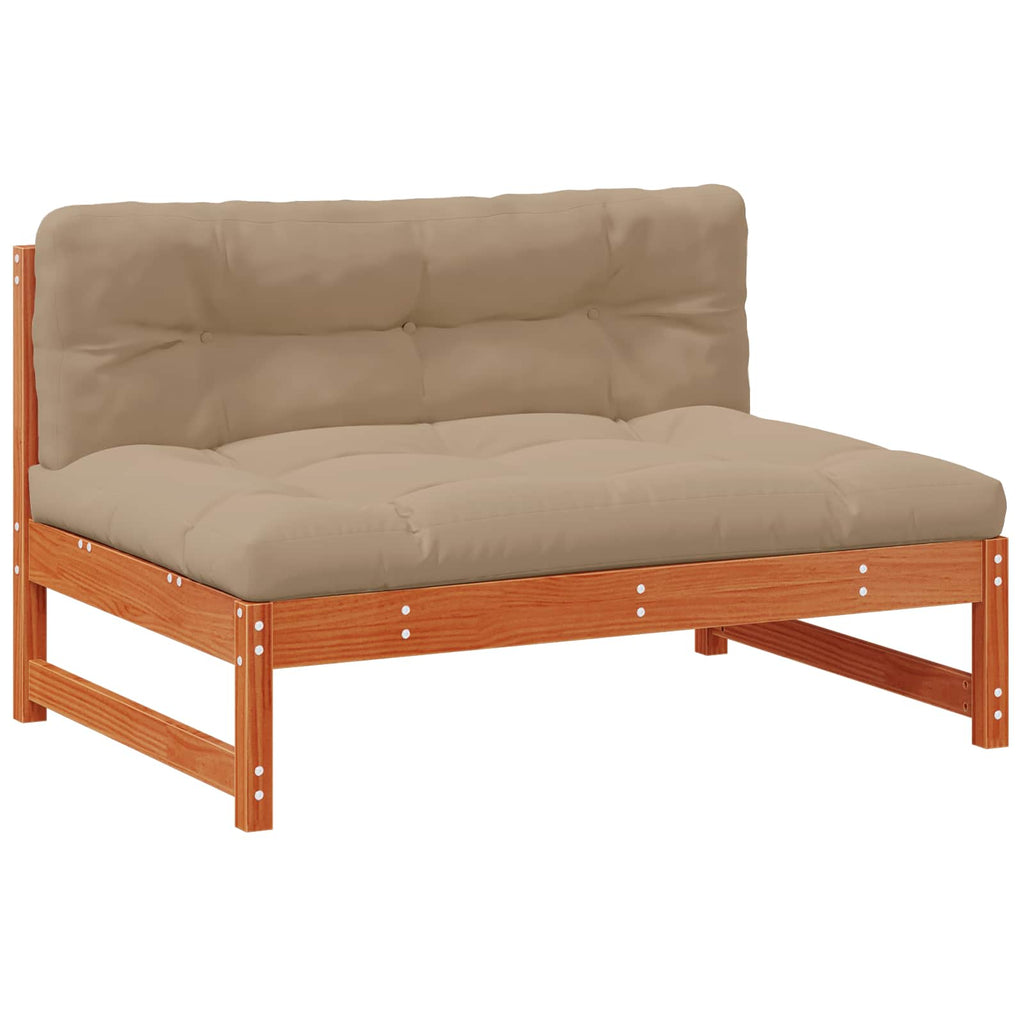 vidaXL Sofa Środkowa do Ogrodu Lite drewno sosnowe Woskowy Brąz