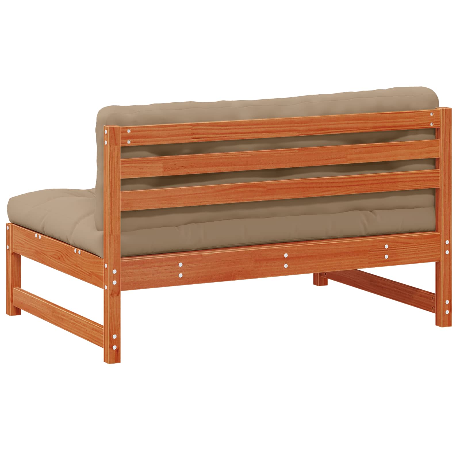 vidaXL Sofa Środkowa do Ogrodu Lite drewno sosnowe Woskowy Brąz