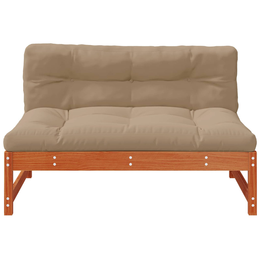 vidaXL Sofa Środkowa do Ogrodu Lite drewno sosnowe Woskowy Brąz