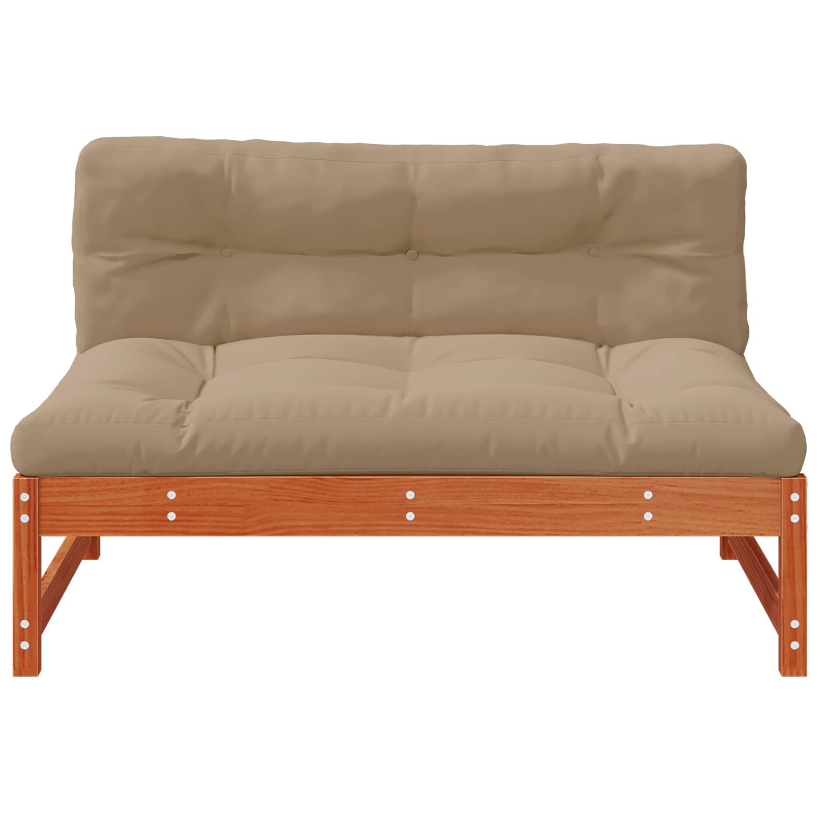 vidaXL Sofa Środkowa do Ogrodu Lite drewno sosnowe Woskowy Brąz