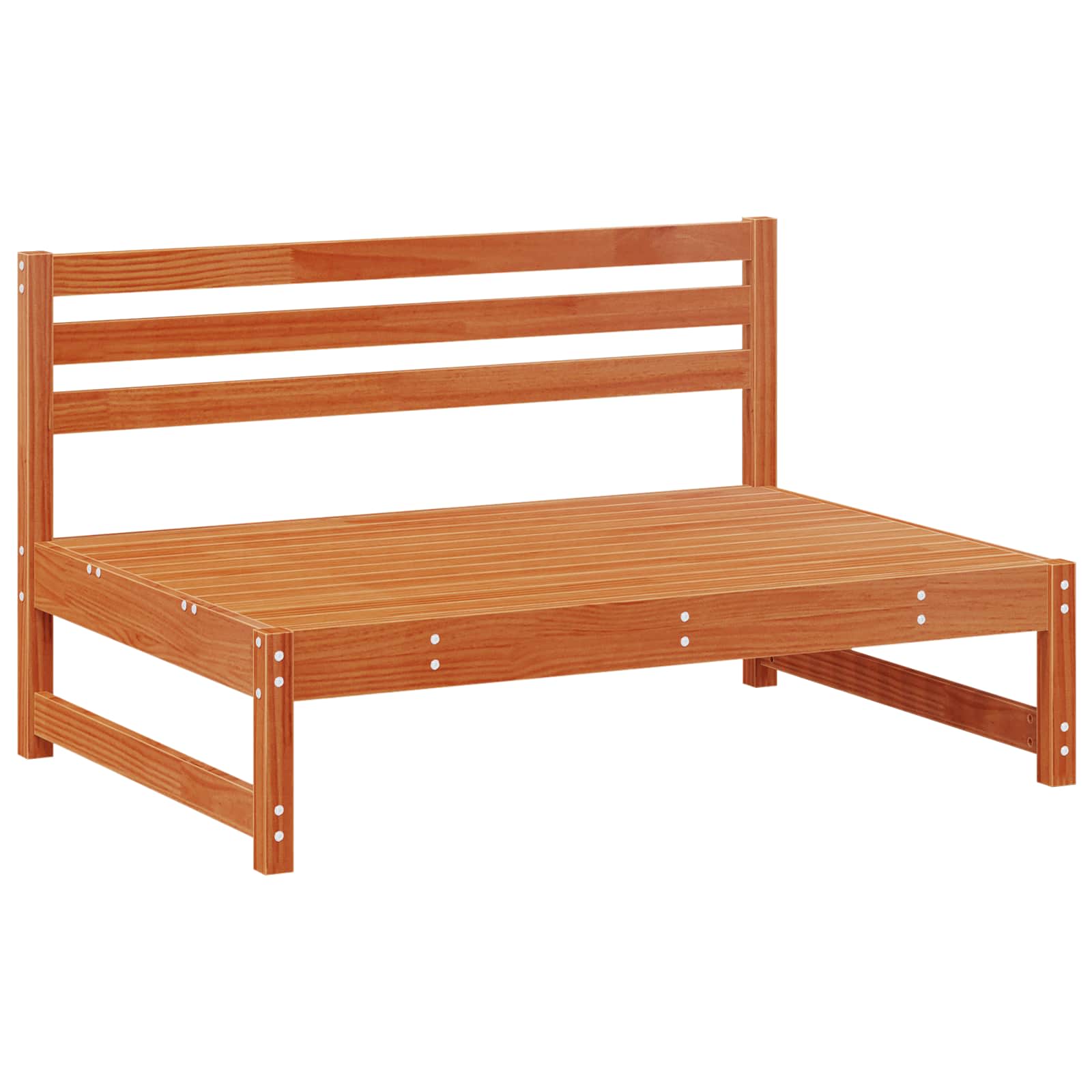 vidaXL Sofa Środkowa do Ogrodu Lite drewno sosnowe Woskowy Brąz