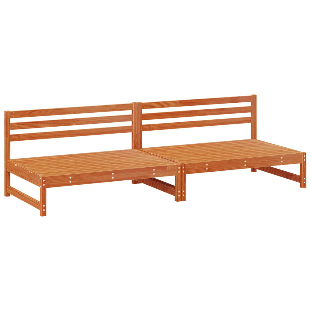 vidaXL Sofa Środkowa do Ogrodu Lite drewno sosnowe Woskowy Brąz