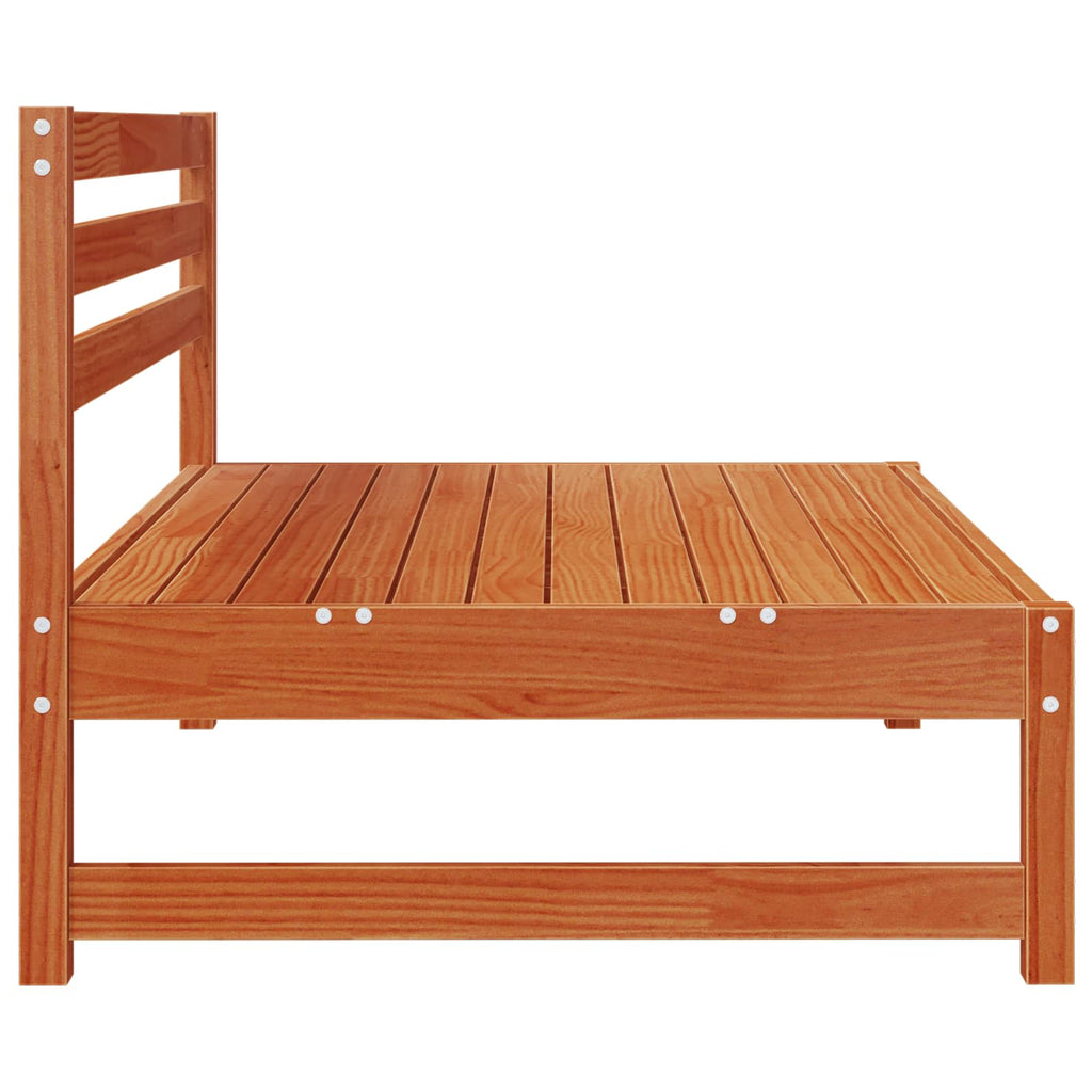vidaXL Sofa Środkowa do Ogrodu Lite drewno sosnowe Woskowy Brąz