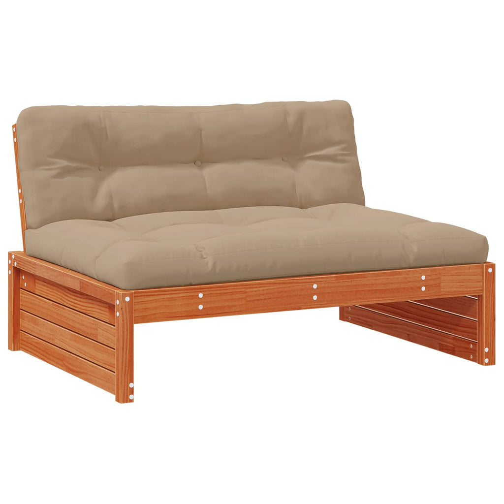 vidaXL Sofa Środkowa do Ogrodu Lite drewno sosnowe Woskowy Brąz