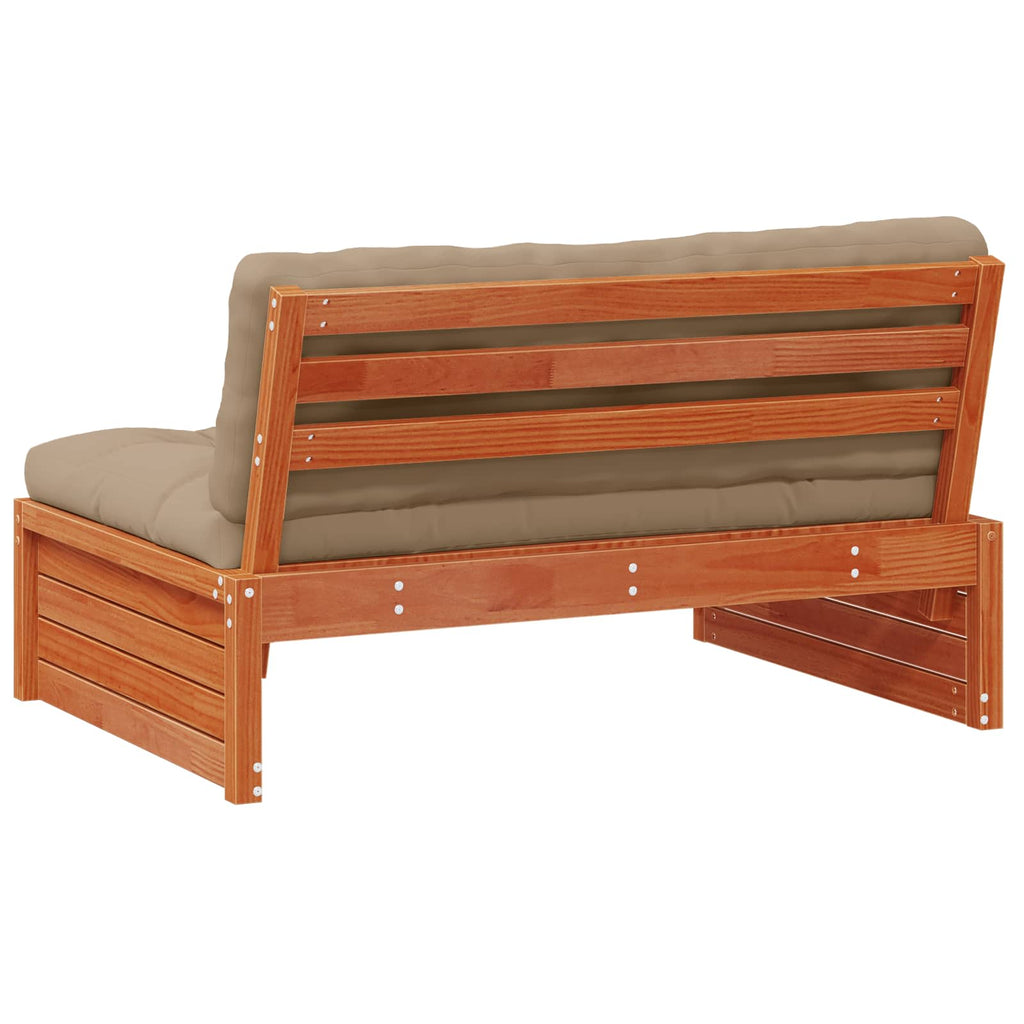 vidaXL Sofa Środkowa do Ogrodu Lite drewno sosnowe Woskowy Brąz