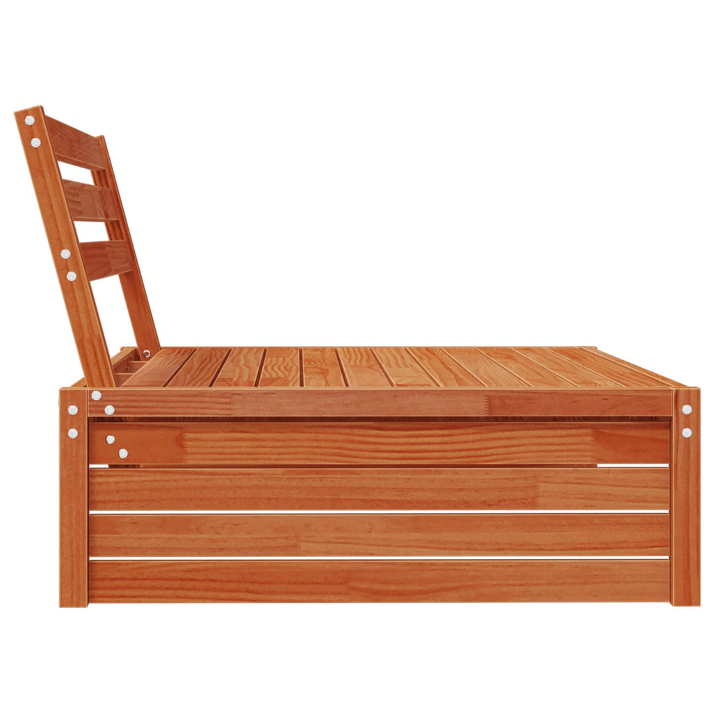 vidaXL Sofa Środkowa do Ogrodu Lite drewno sosnowe Woskowy Brąz